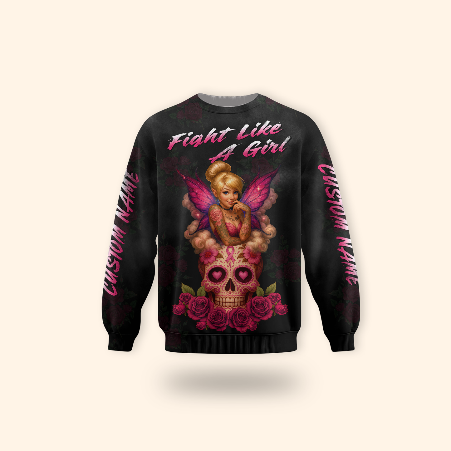 Personalized Fairy Fight Like A Girl - Breast Cancer Awareness Shirt, Custom Choo