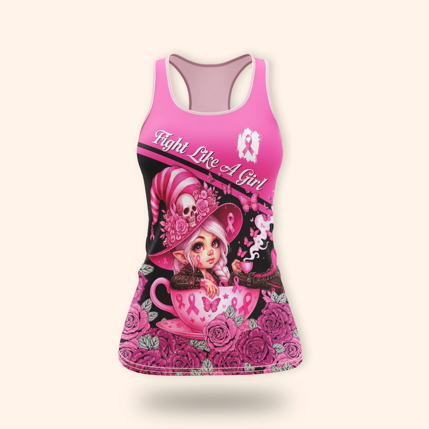 Personalized "Fight Like A Girl" Breast Cancer Awareness, Custom Choo