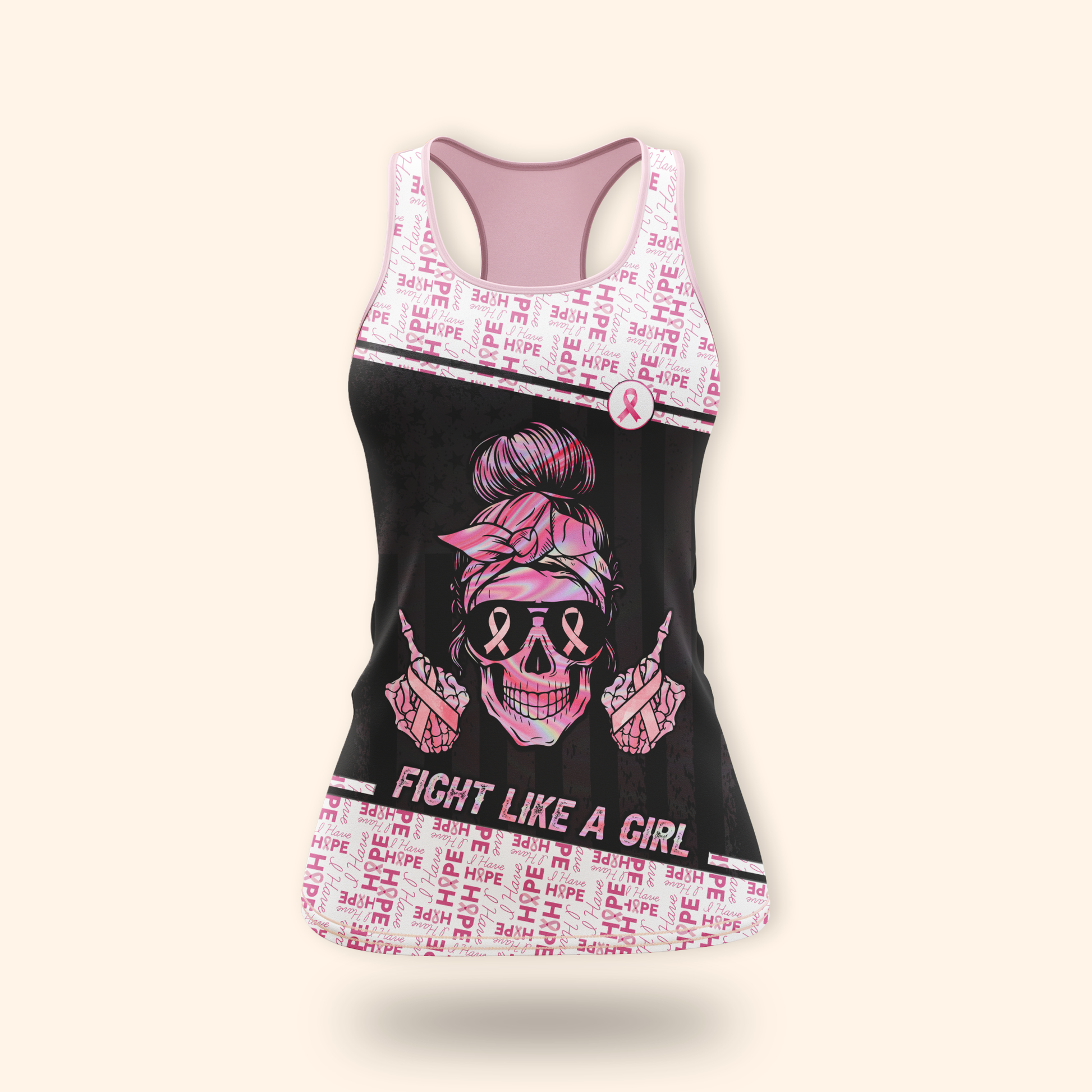 Personalized Fight Like A Skull Girl - Breast Cancer Awareness Shirt, Custom Choo
