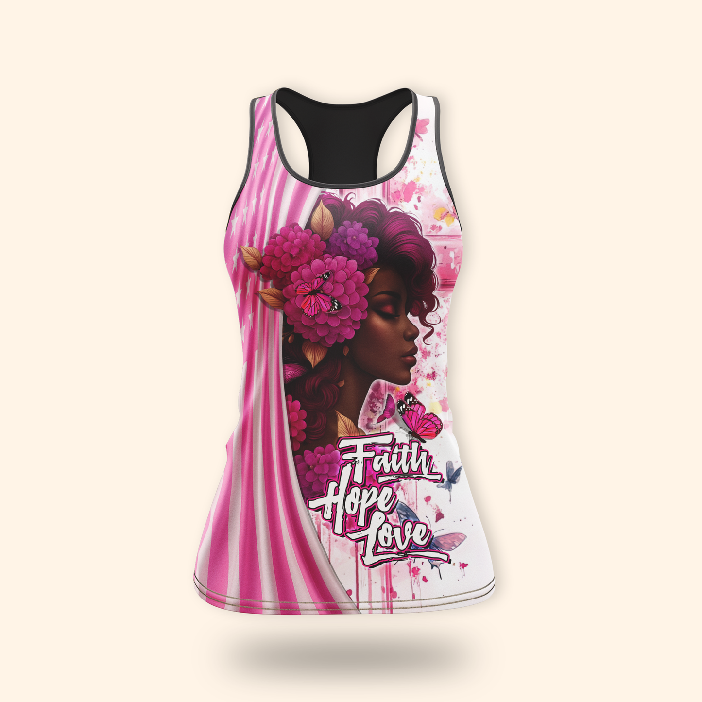 Personalized Faith Hope Love Black Queen Breast Cancer Awareness Shirt, Custom Choo