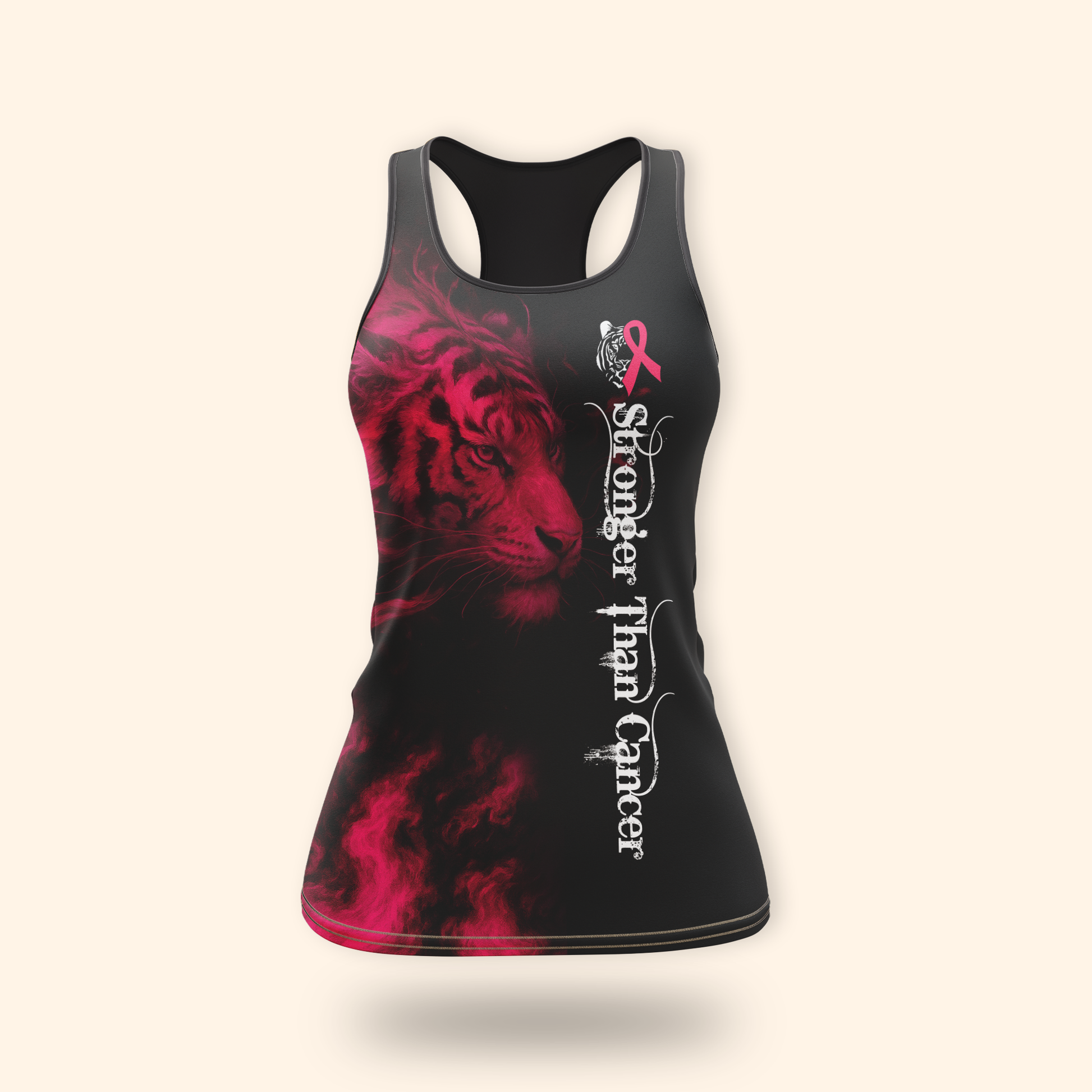 "Fierce Tiger Strength" Outfit - Breast Cancer Awareness Shirt, Custom Choo