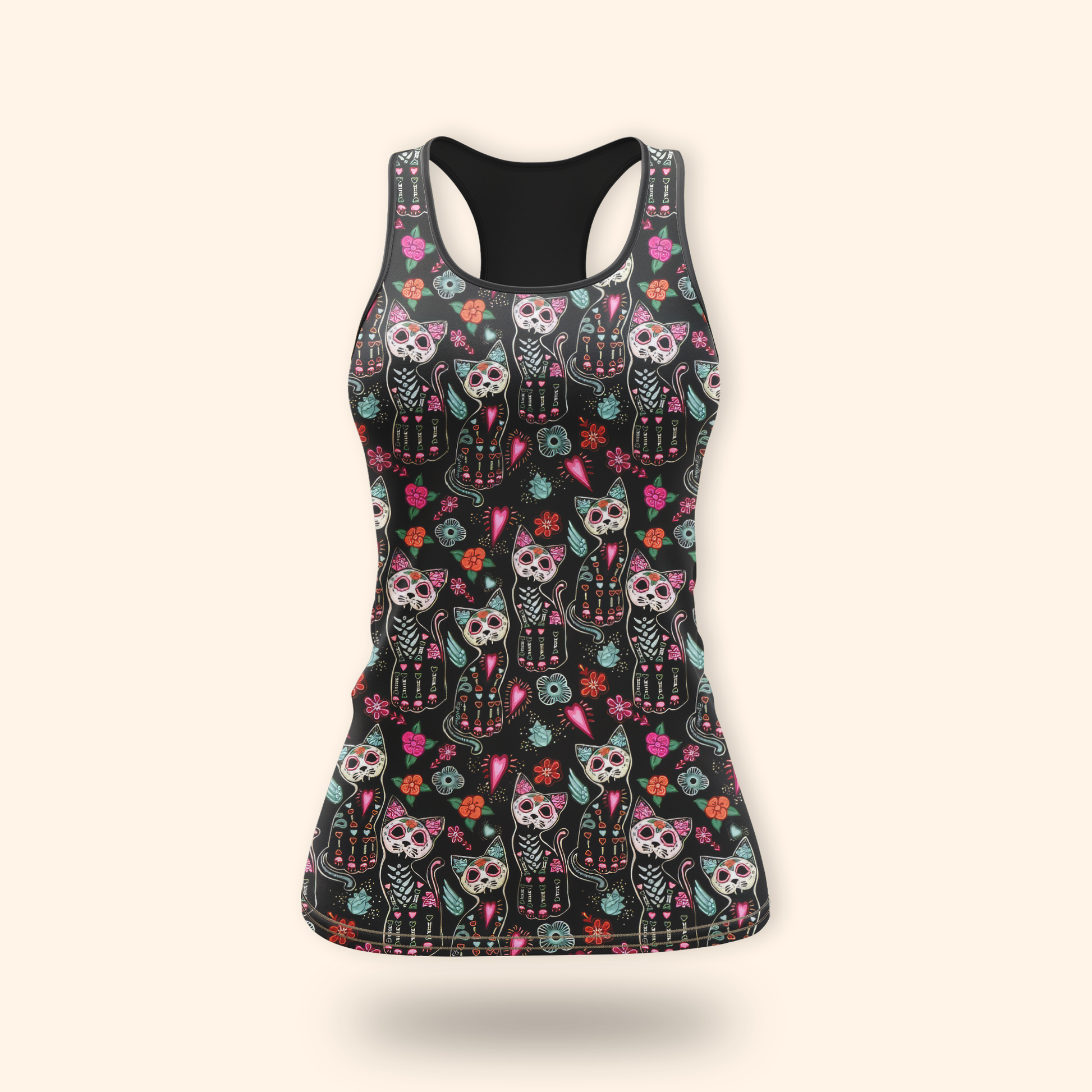 Sugar Skull Cat Hoodie – Day of the Dead Halloween Sweatshirt for Cat Lovers, Custom Choo