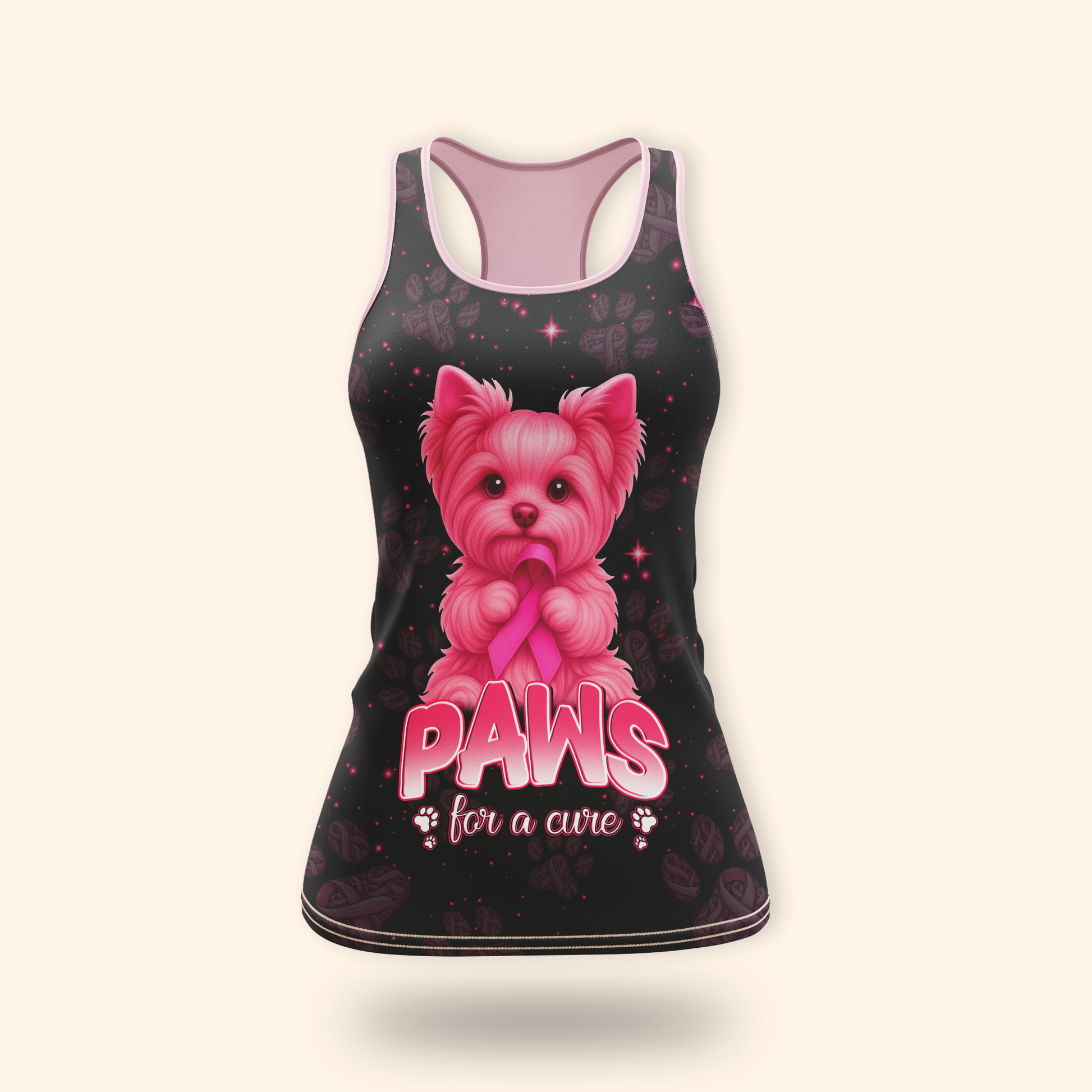 Personalized Paws For A Cure - Breast Cancer Awareness Shirt, Custom Choo