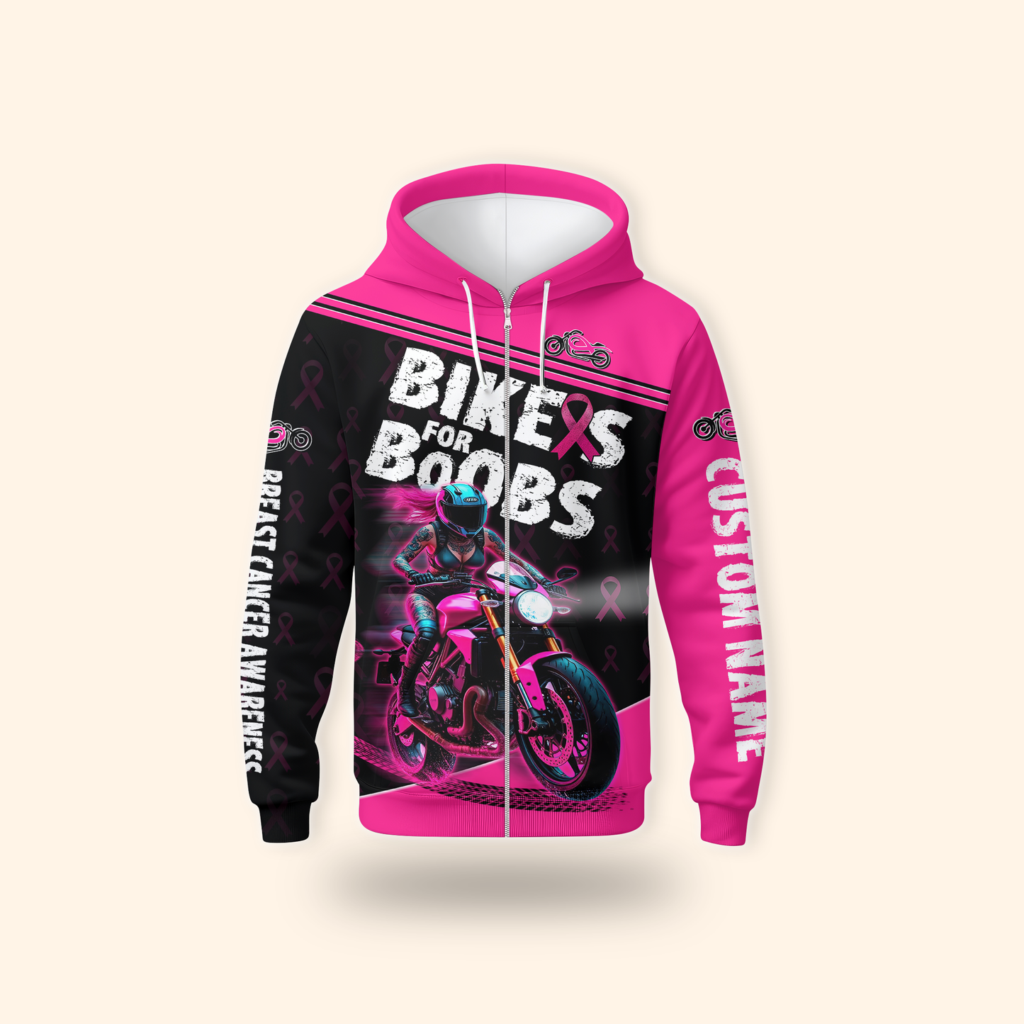 Personalized Bikes For Boobs Breast Cancer Awareness Shirt, Custom Choo