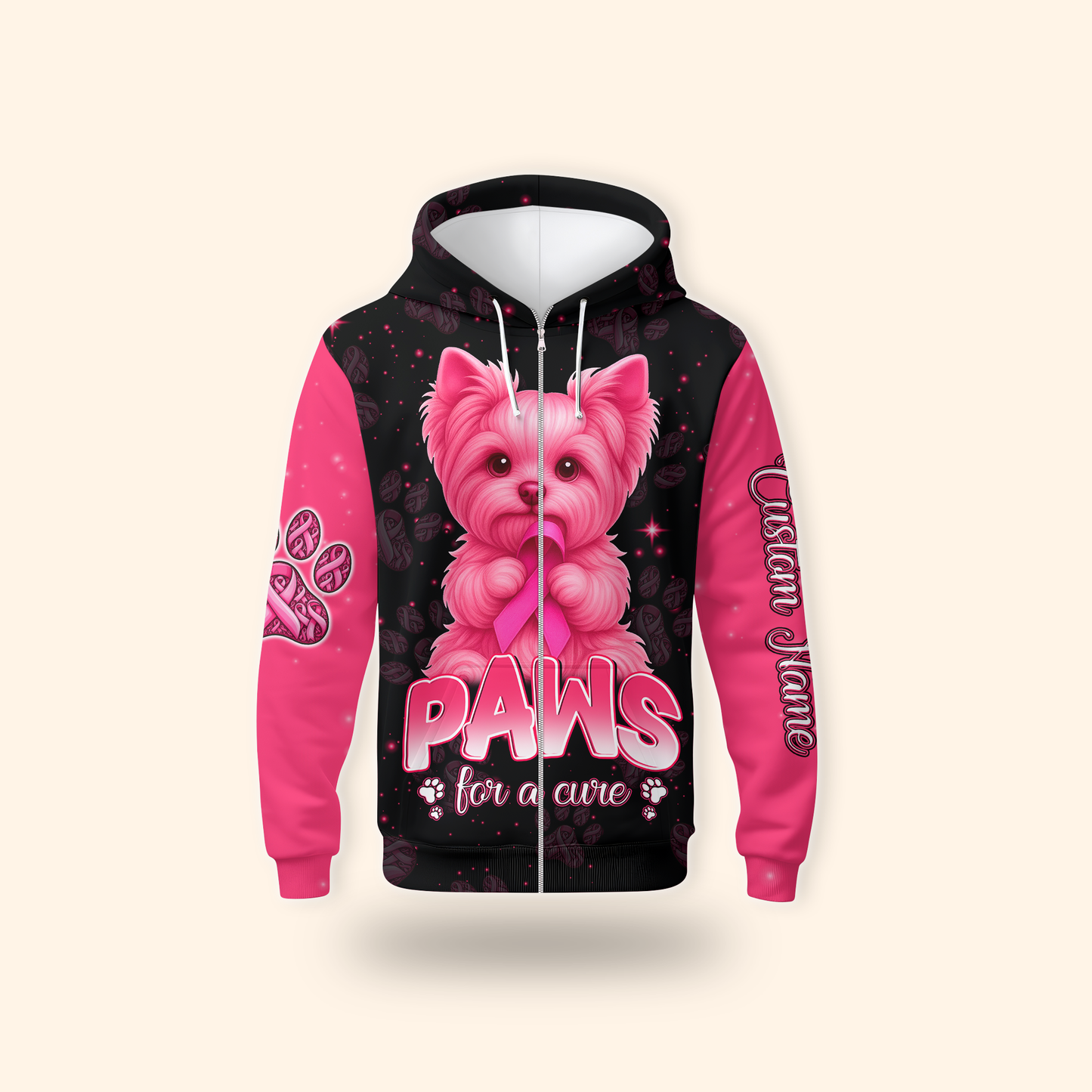 Personalized Paws For A Cure - Breast Cancer Awareness Shirt