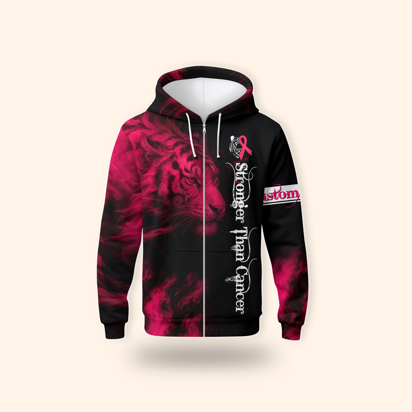 "Fierce Tiger Strength" Outfit - Breast Cancer Awareness Shirt, Custom Choo
