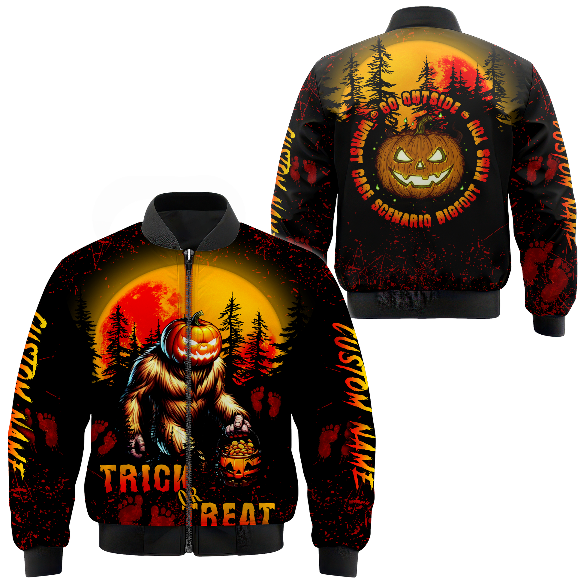 Bigfoot Pumpkin Head Halloween shirt, Custom Choo