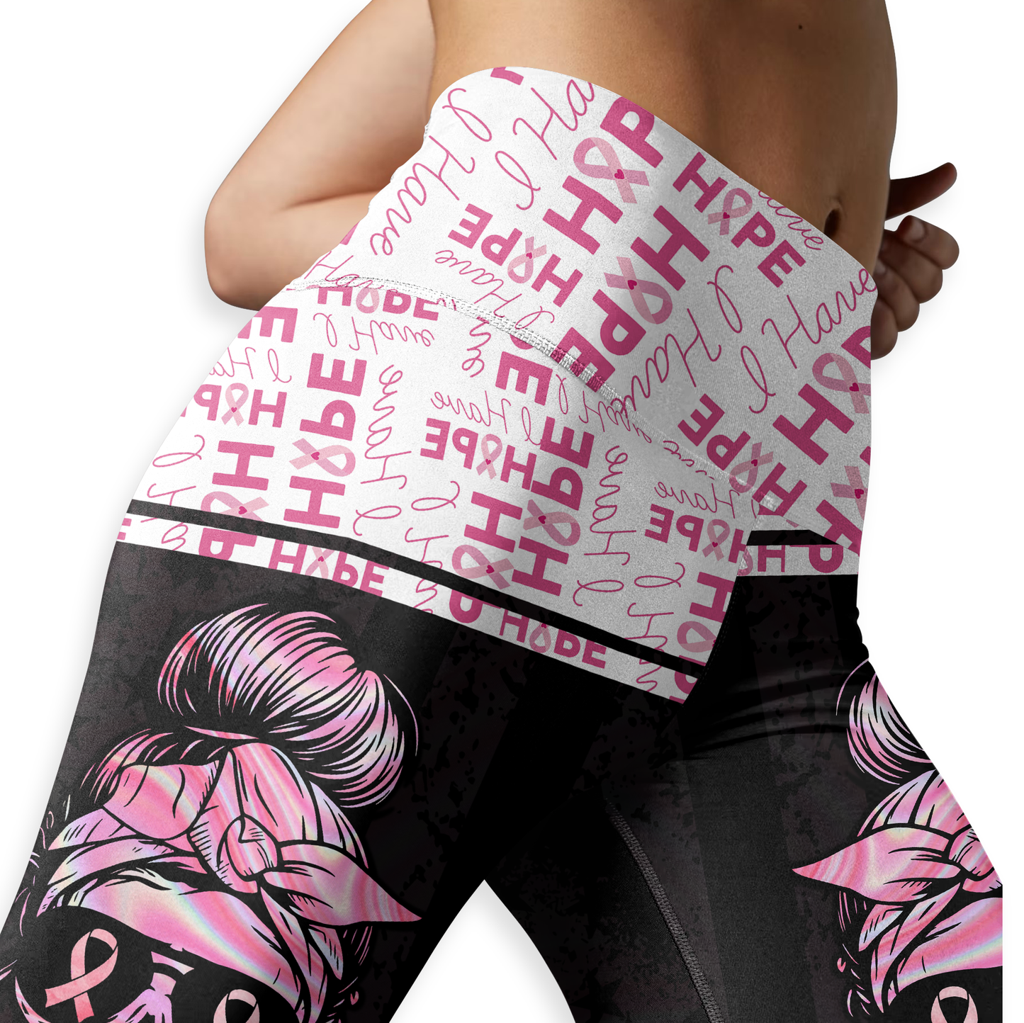 Personalized Fight Like A Skull Girl- Combo Legging Tanktop Breast Cancer Awareness
