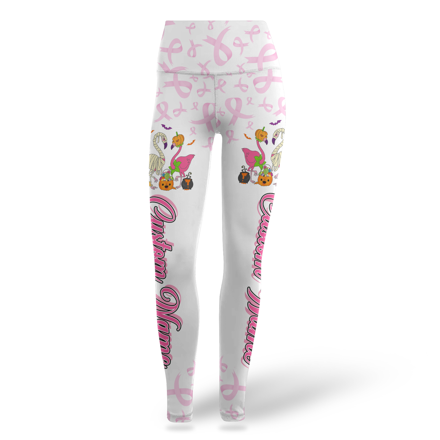 Spooky Flamingo Breast Cancer Awareness Outfit, Custom Choo