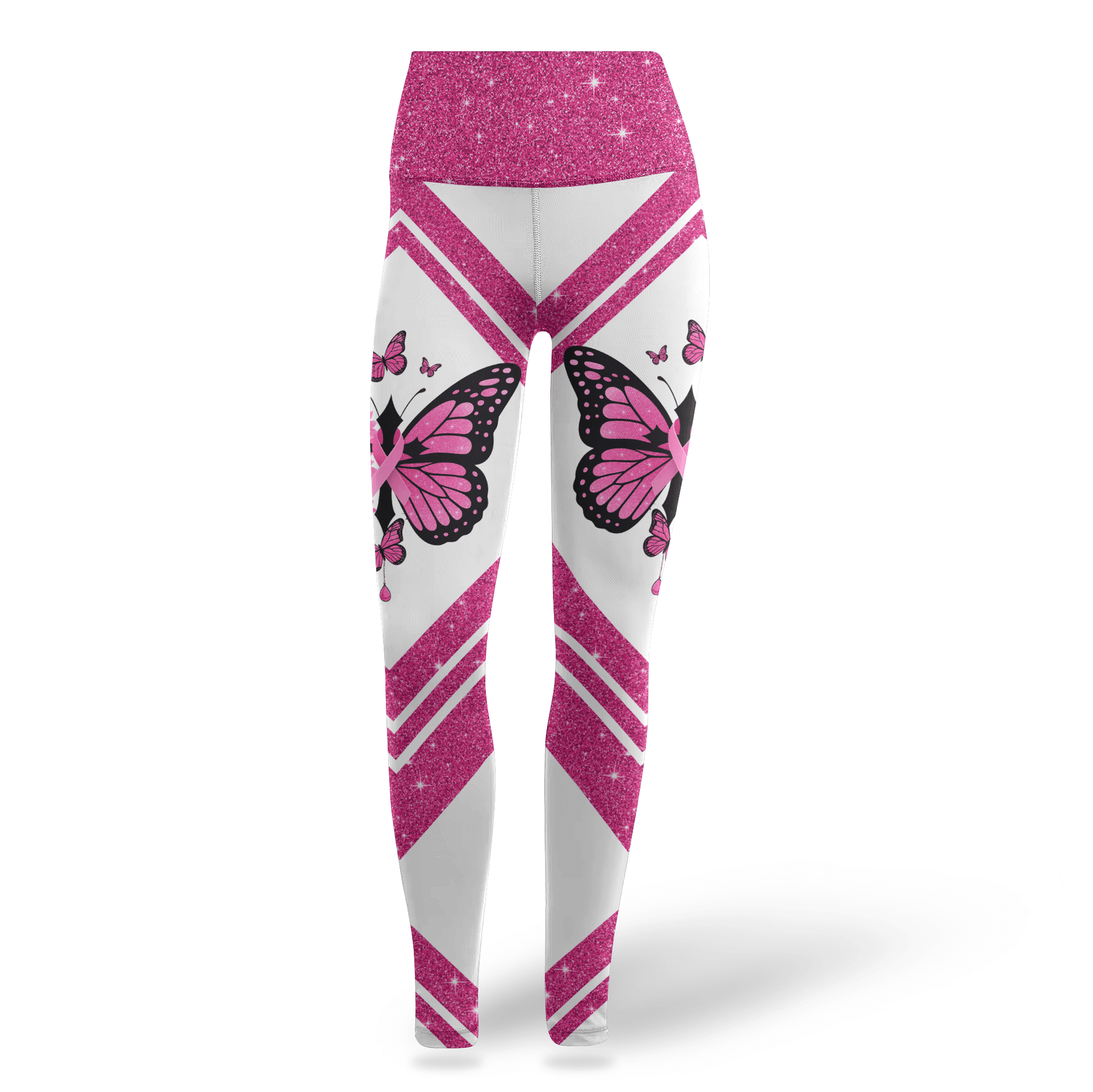 Faith Hope Love Cross-Marked Butterfly -  Combo Legging Tanktop Breast Cancer Awareness, Custom Choo