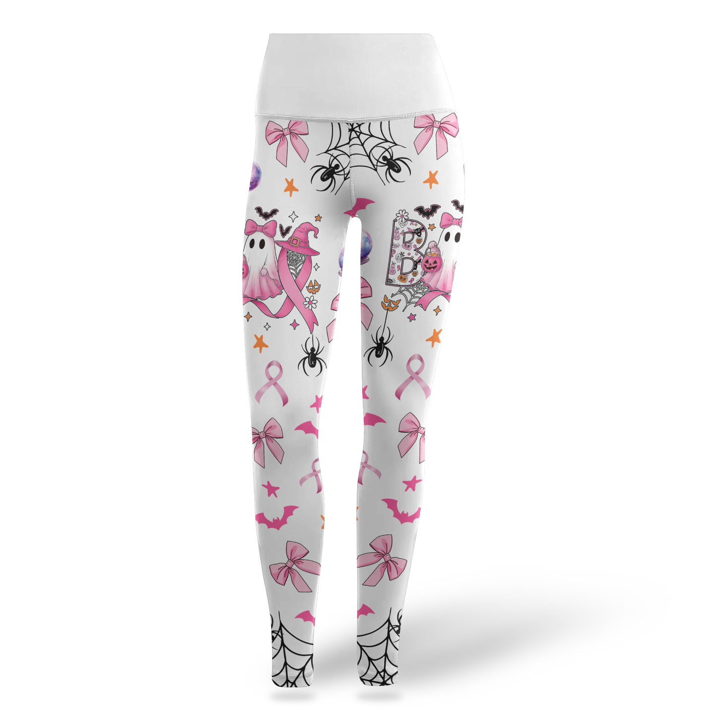 Pink Ribbon Ghost "Boo" Hollow Tank and Leggings Combo