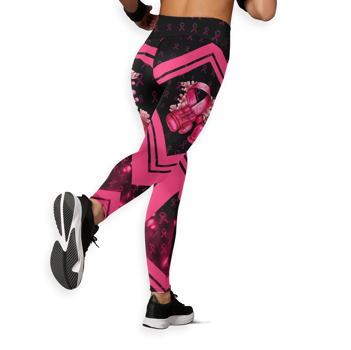 "I Won" Pink Ribbon Fighter Rosie the Riveter Leggings and Tank Outfit