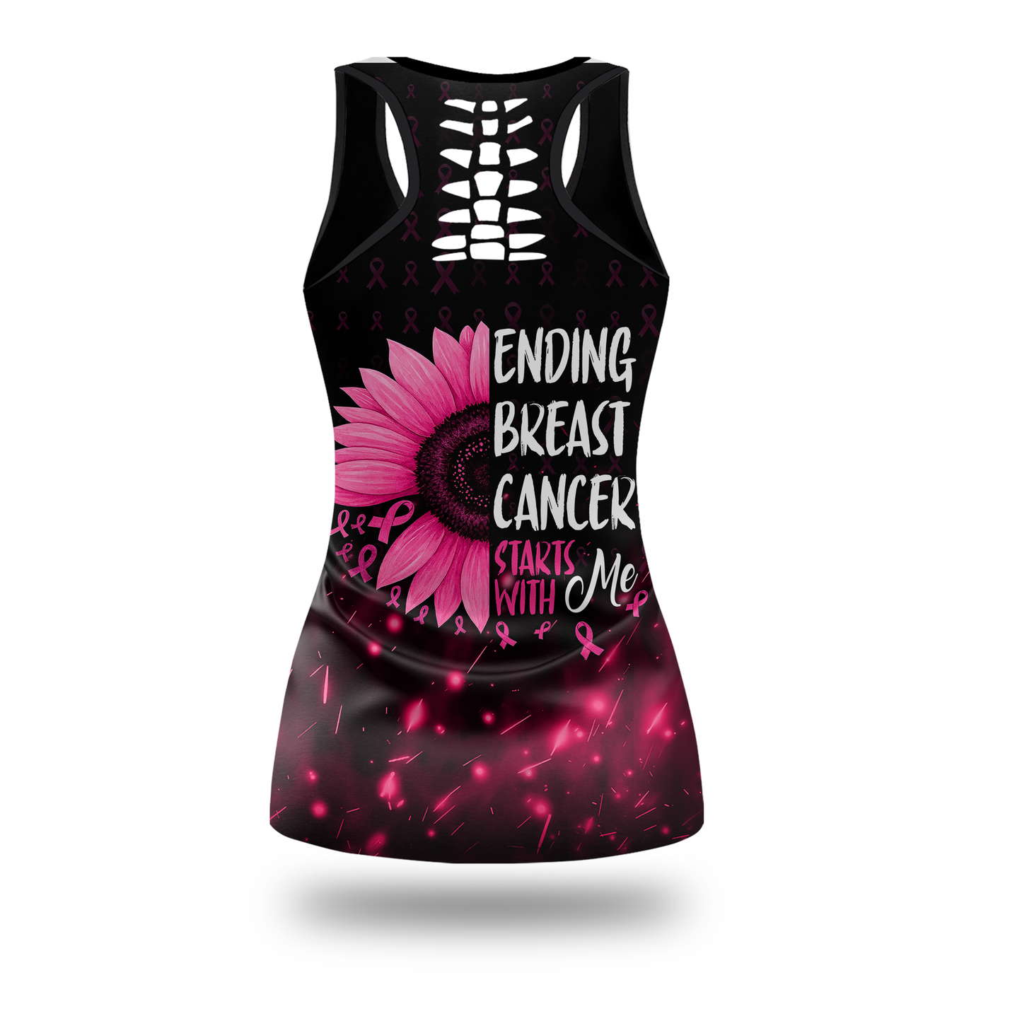 "I Won" Pink Ribbon Fighter Rosie the Riveter Leggings and Tank Outfit