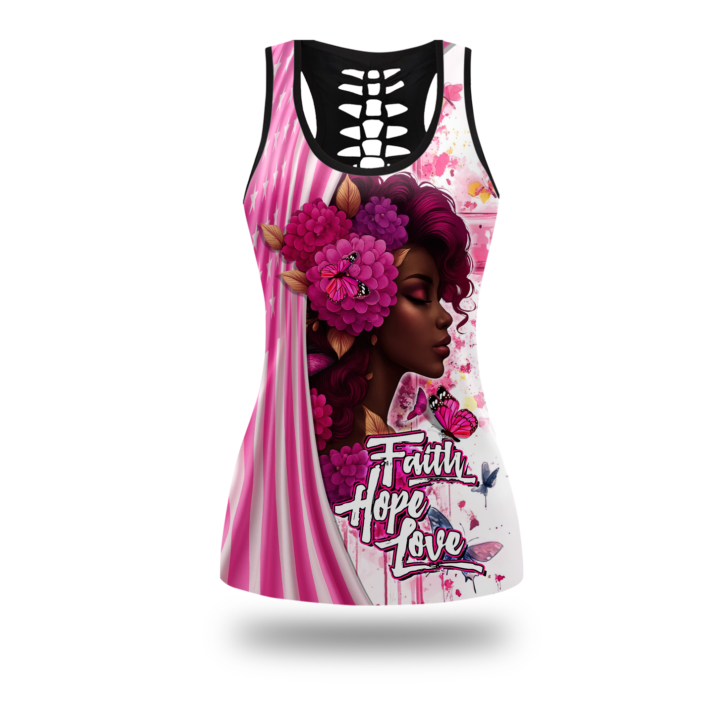 Personalized Faith Hope Love Black Queen, Custom Choo