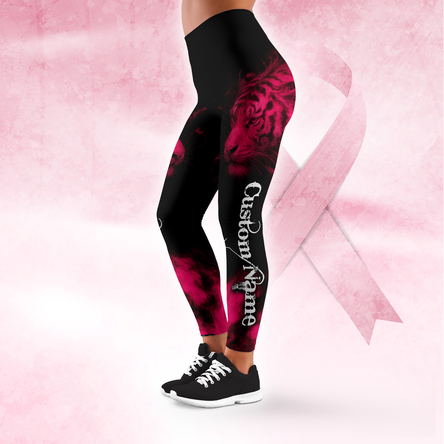 "Fierce Tiger Strength" Outfit - Breast Cancer Awareness, Custom Choo