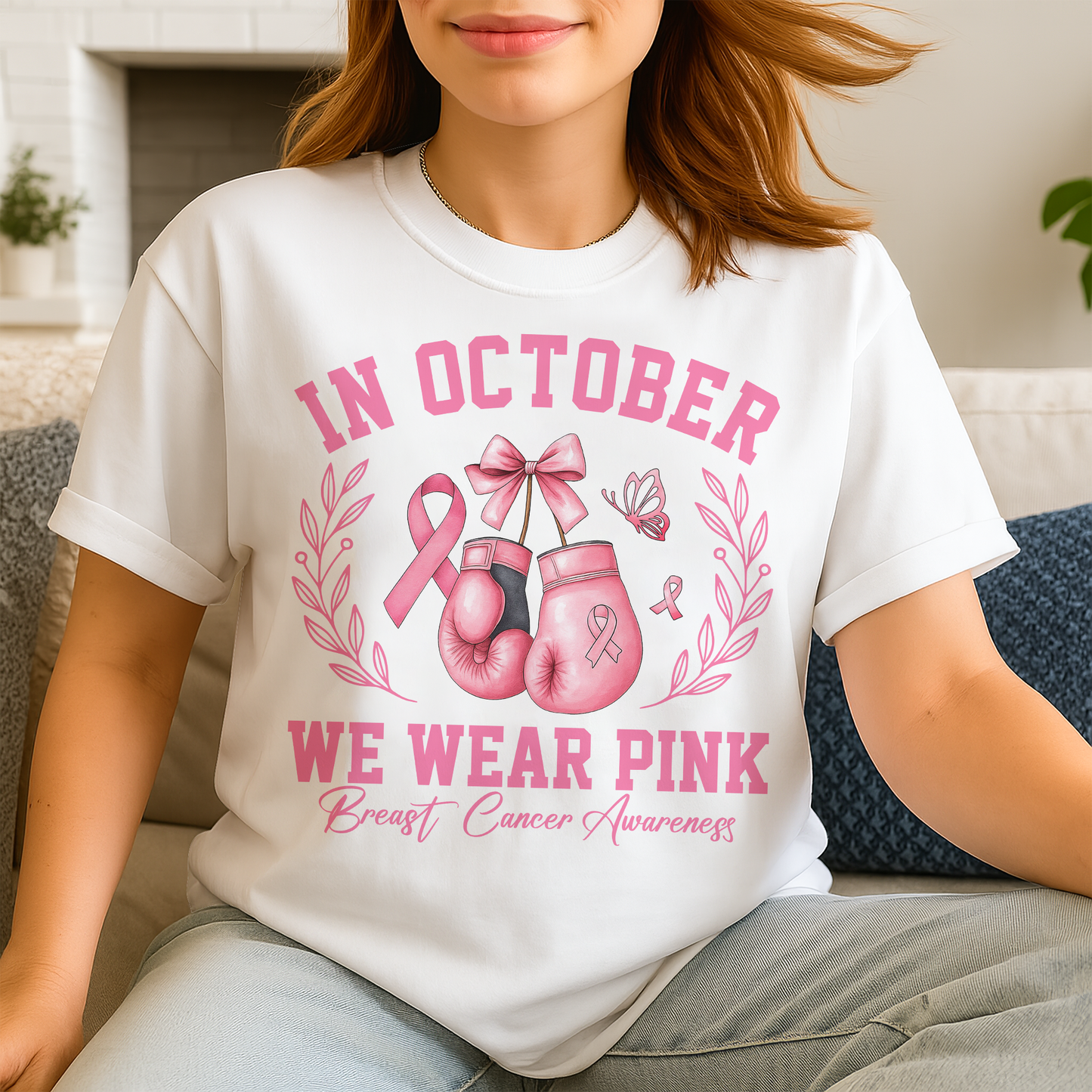 Breast Cancer Areness Shirt - In October We Wear Pink