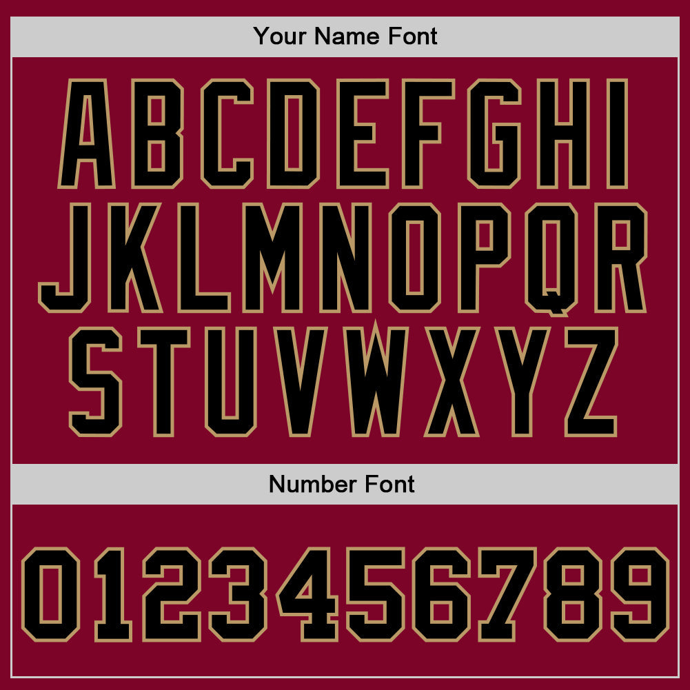 Custom Maroon Black-Old Gold Authentic Throwback Basketball Jersey