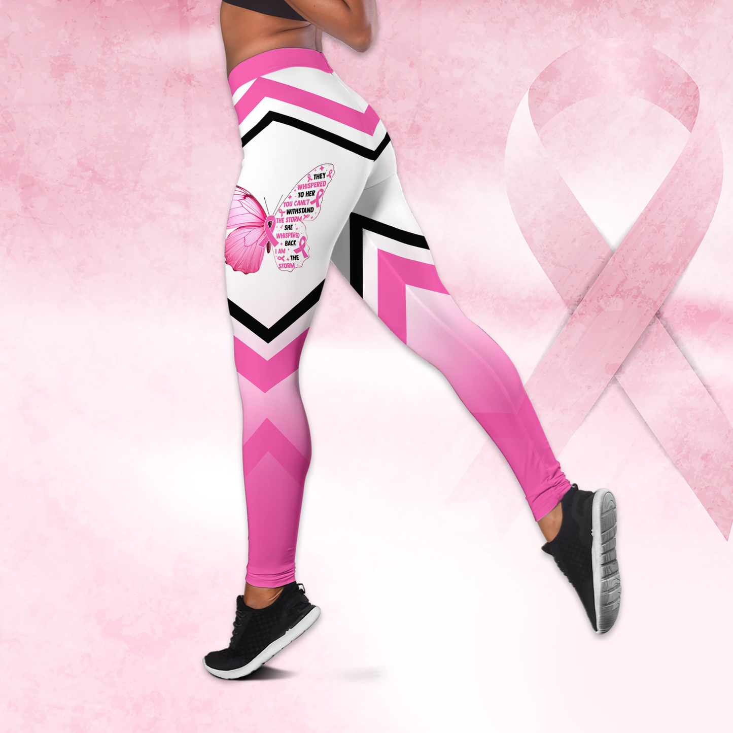 Breast Cancer Warrior Queen - Combo Legging Breast Cancer Awareness