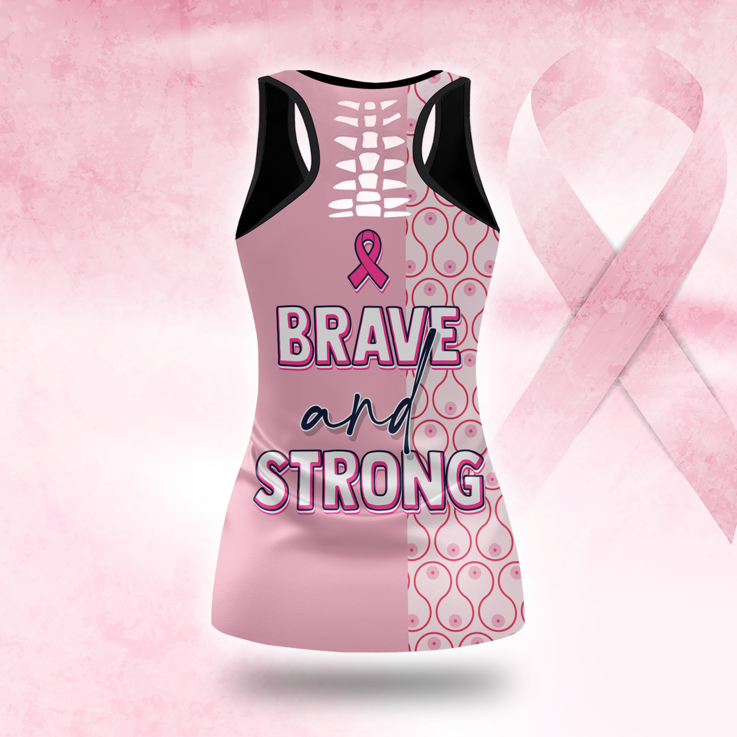 Inspirational Words Breast Cancer Survivor Leggings and Tank Set