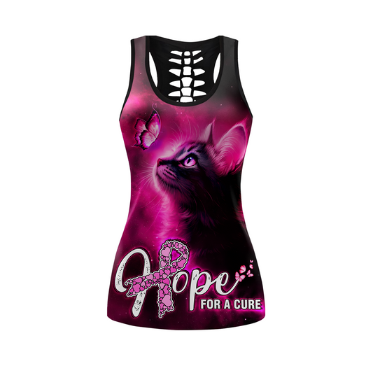 Hope For A Cure - Combo Legging Tanktop Breast Cancer Awareness, Custom Choo