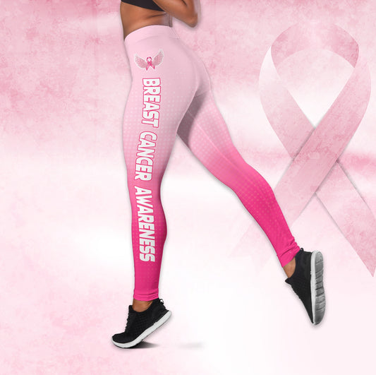 Fight Like A Queen - Combo Legging Breast Cancer Awareness, Custom Choo
