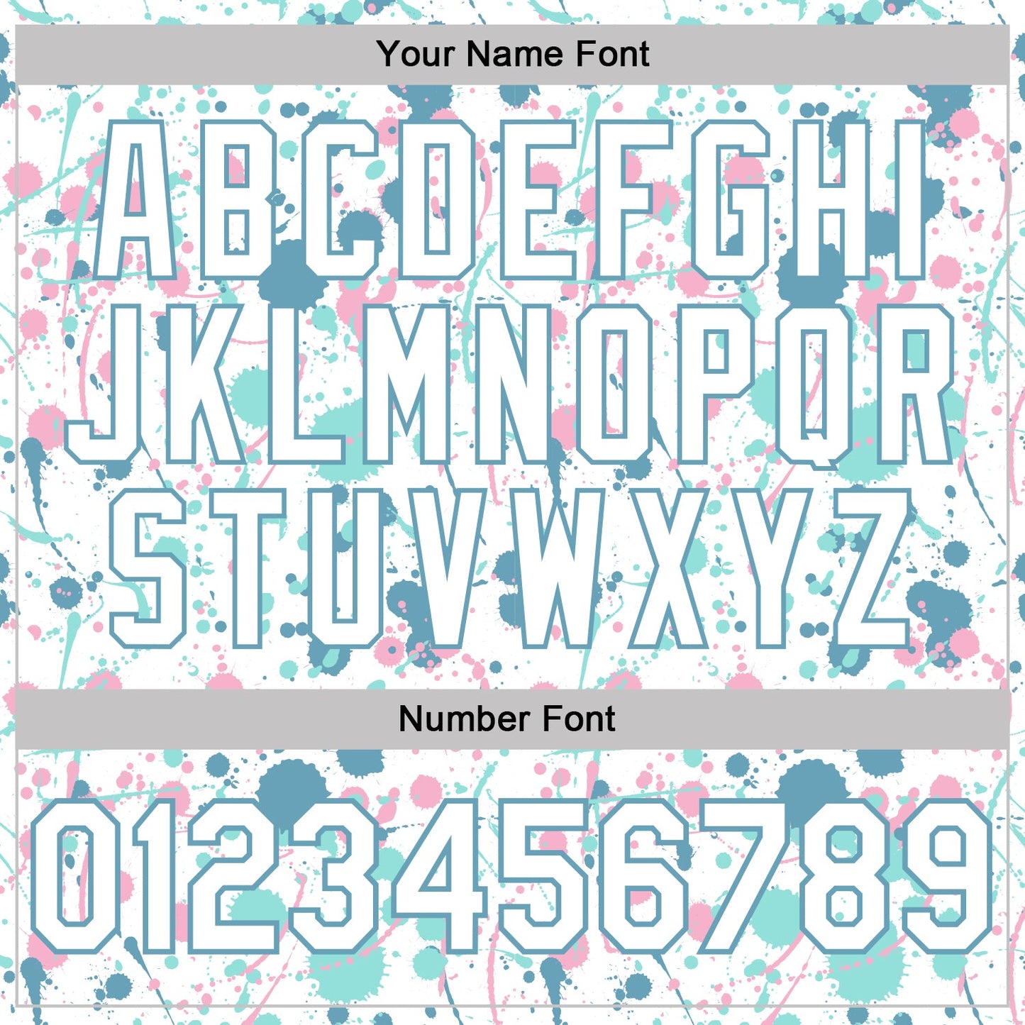 Custom Graffiti Pattern White Shadow Blue Ice Blue-Light Pink Vibrant Multi-Color Abstract Splatter Performance Polo Shirt