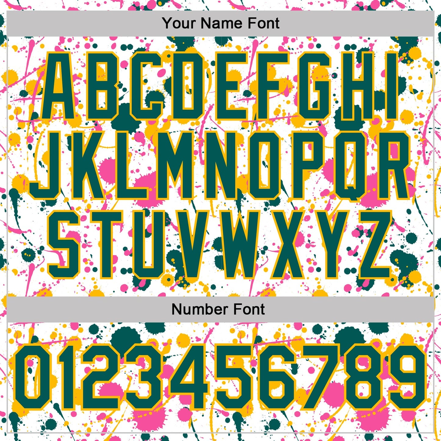 Custom Graffiti Pattern Midnight Green White Pink-Gold Vibrant Multi-Color Abstract Splatter Performance Polo Shirt