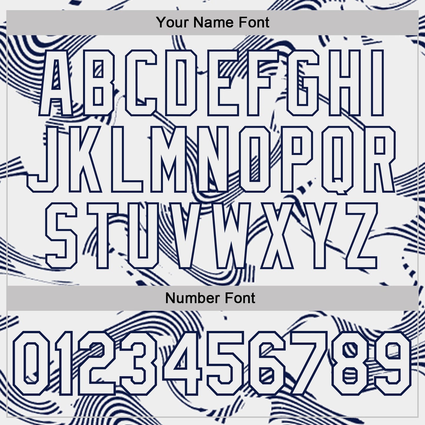 Custom White-Navy 3D Pattern Abstract Fluid Swirl Line Performance Polo Shirt
