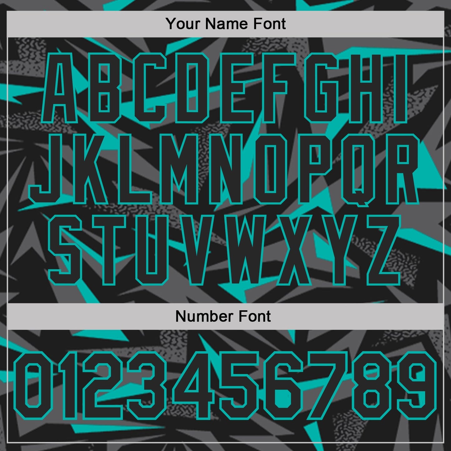 Custom Black Steel Gray-Aqua Cyber Mecha E-sport Geometric Shards Spike Performance Polo Shirt