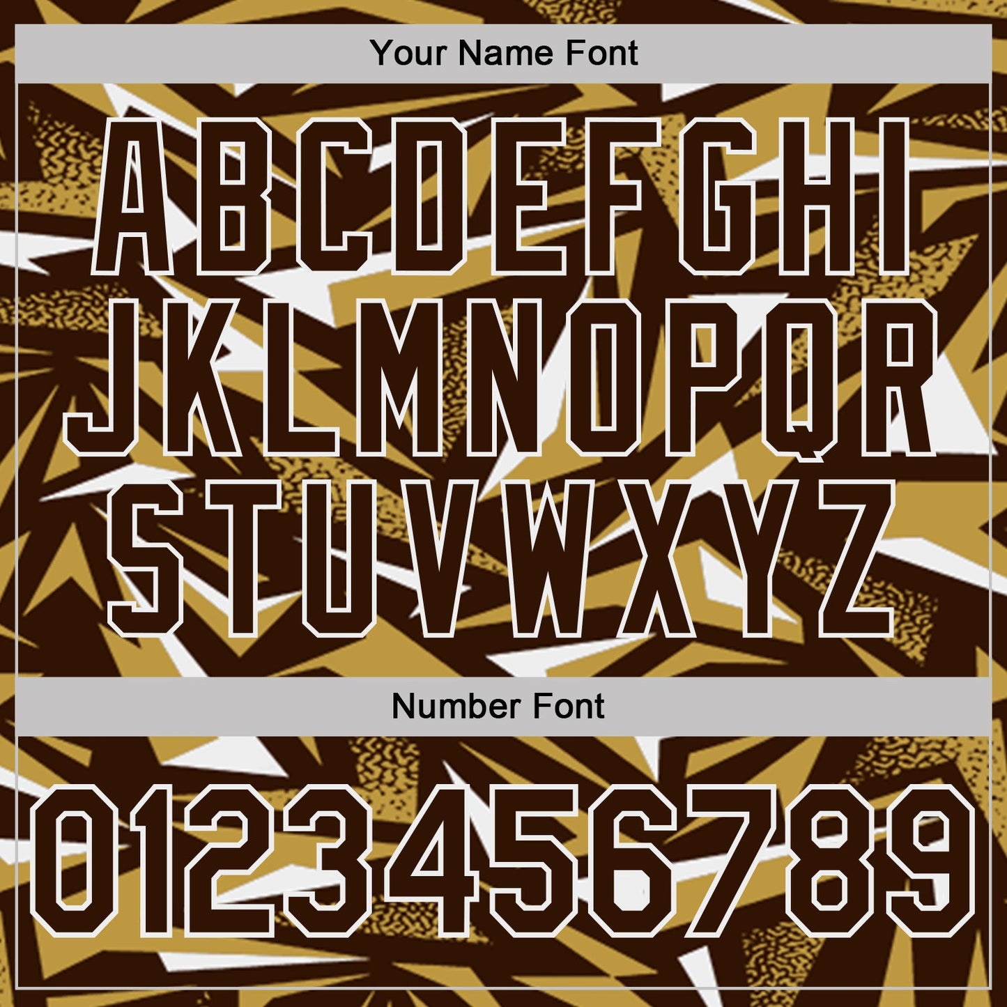 Custom Brown Old Gold-White Cyber Mecha E-sport Geometric Shards Spike Performance Polo Shirt