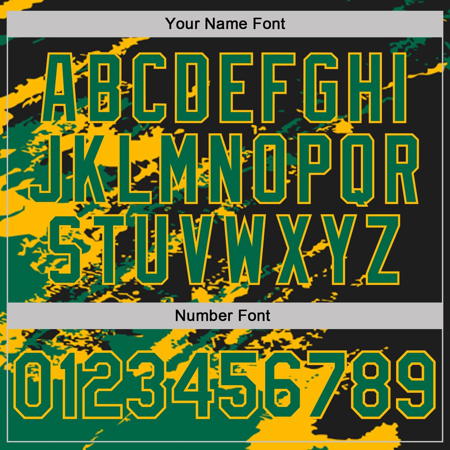 Custom Black Kelly Green-Gold Brush Stroke Shatter Splatter Performance Polo Shirt