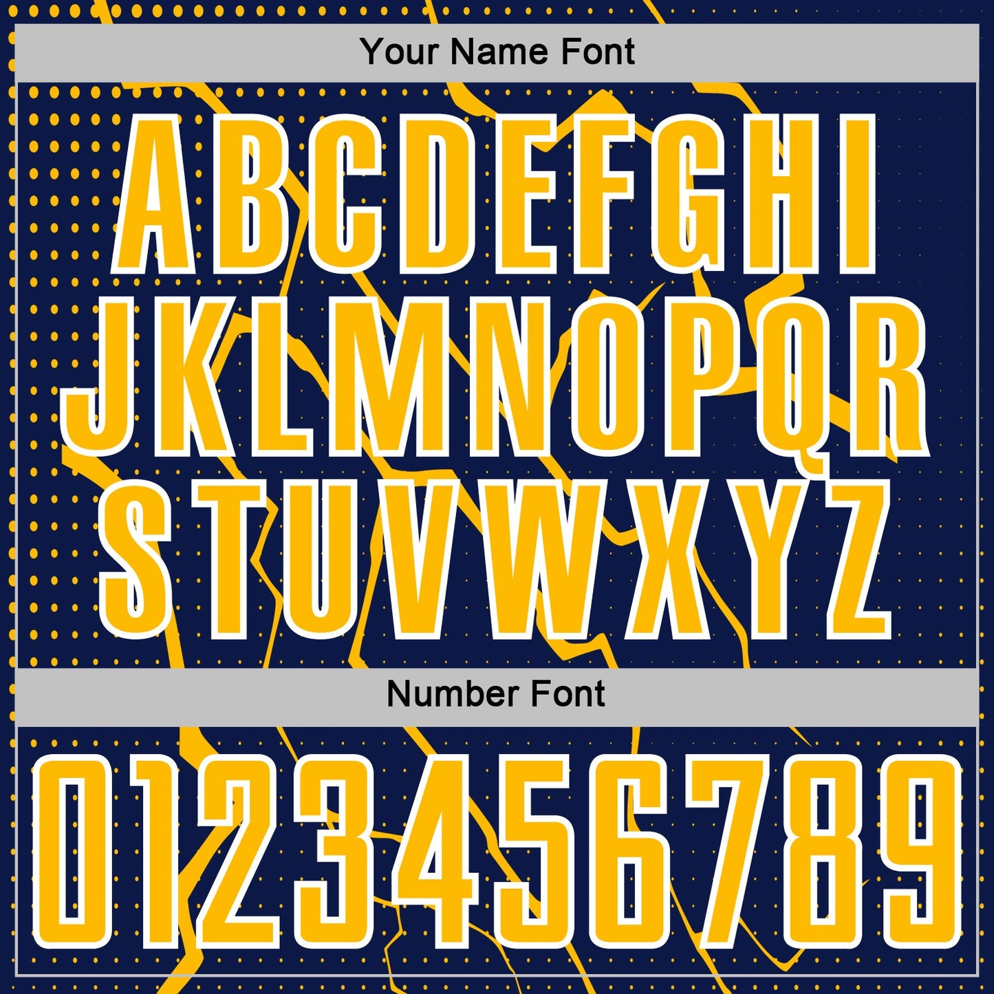 Custom Navy Gold-White Lightning Sports Sublimation Soccer Uniform Jersey