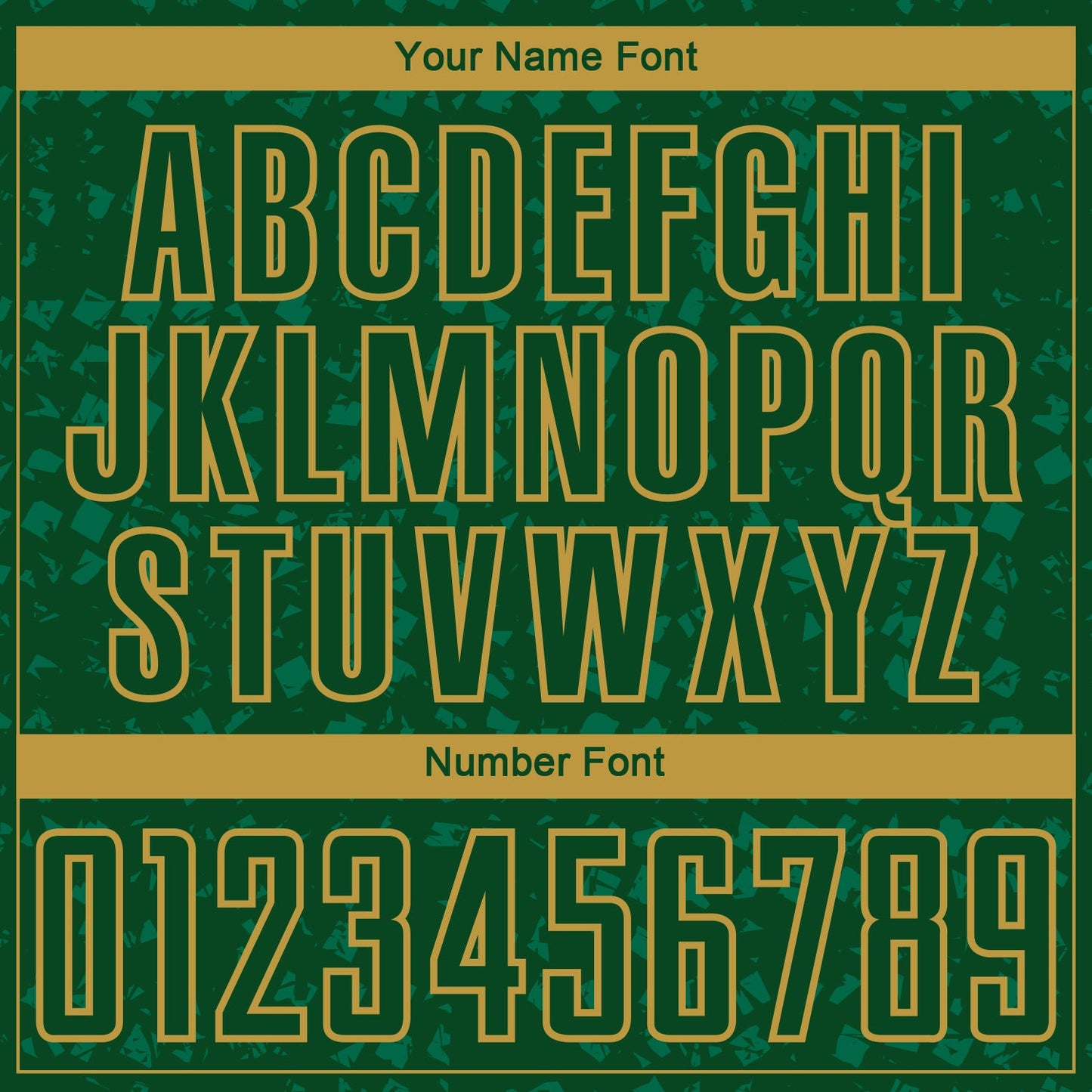 Custom Green Old Gold-Kelly Green Digital Geometric Fragment Speckles Sublimation Soccer Uniform Jersey