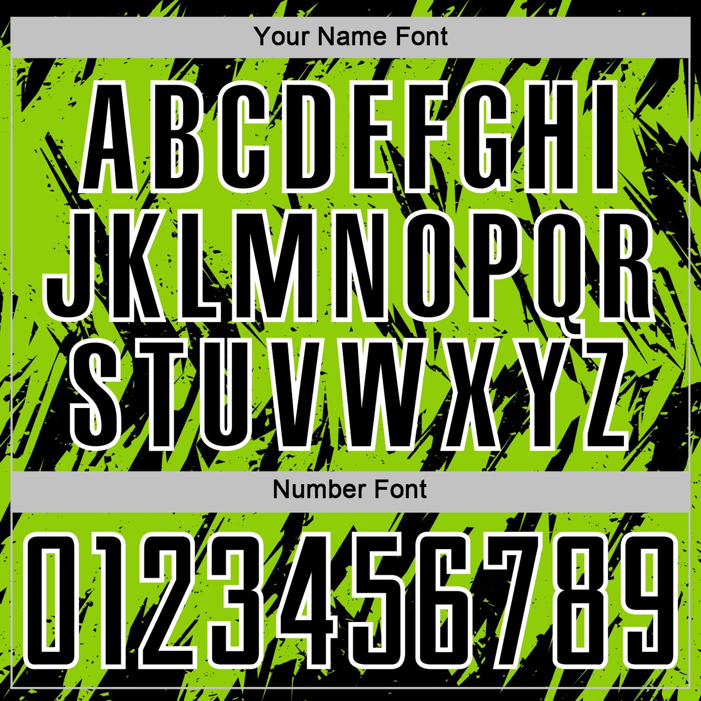 Custom Neon Green Black-White Splatter Torn Sharp Brush Stroke Sublimation Soccer Uniform Jersey