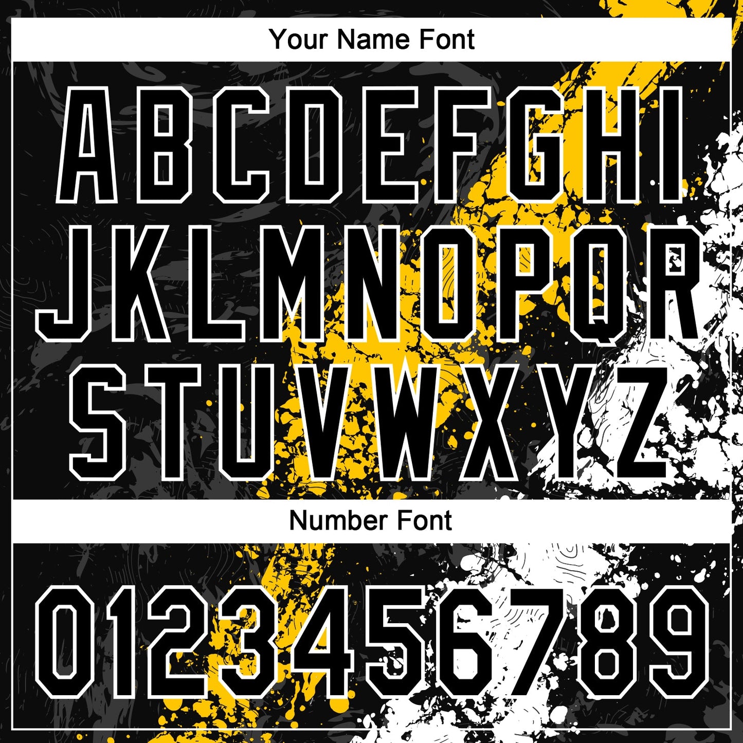 Custom Black Yellow-White Dripping Splatter Cracked Texture Two-Button Unisex Softball Jersey