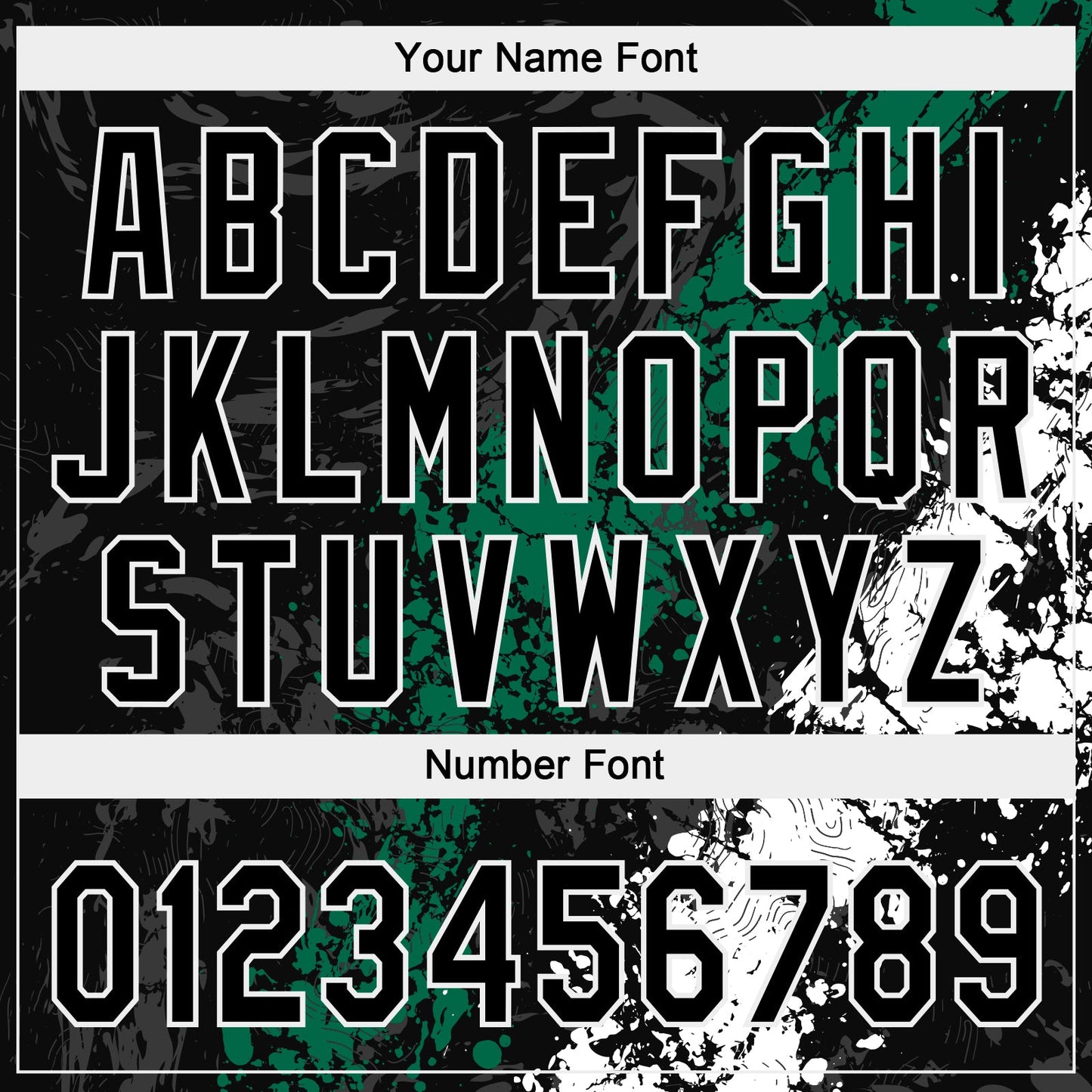 Custom Black Kelly Green-White Dripping Splatter Cracked Texture Two-Button Unisex Softball Jersey