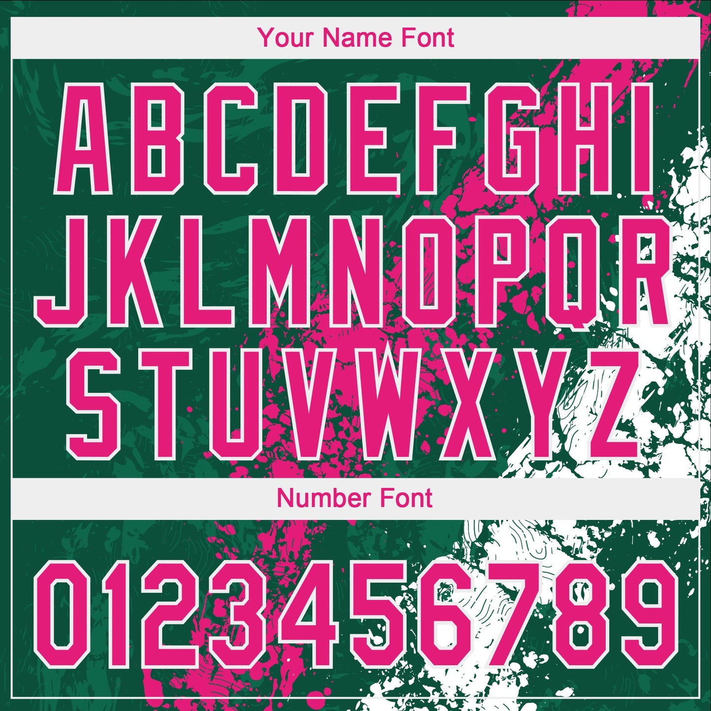 Custom Kelly Green Hot Pink-White Dripping Splatter Cracked Texture Two-Button Unisex Softball Jersey