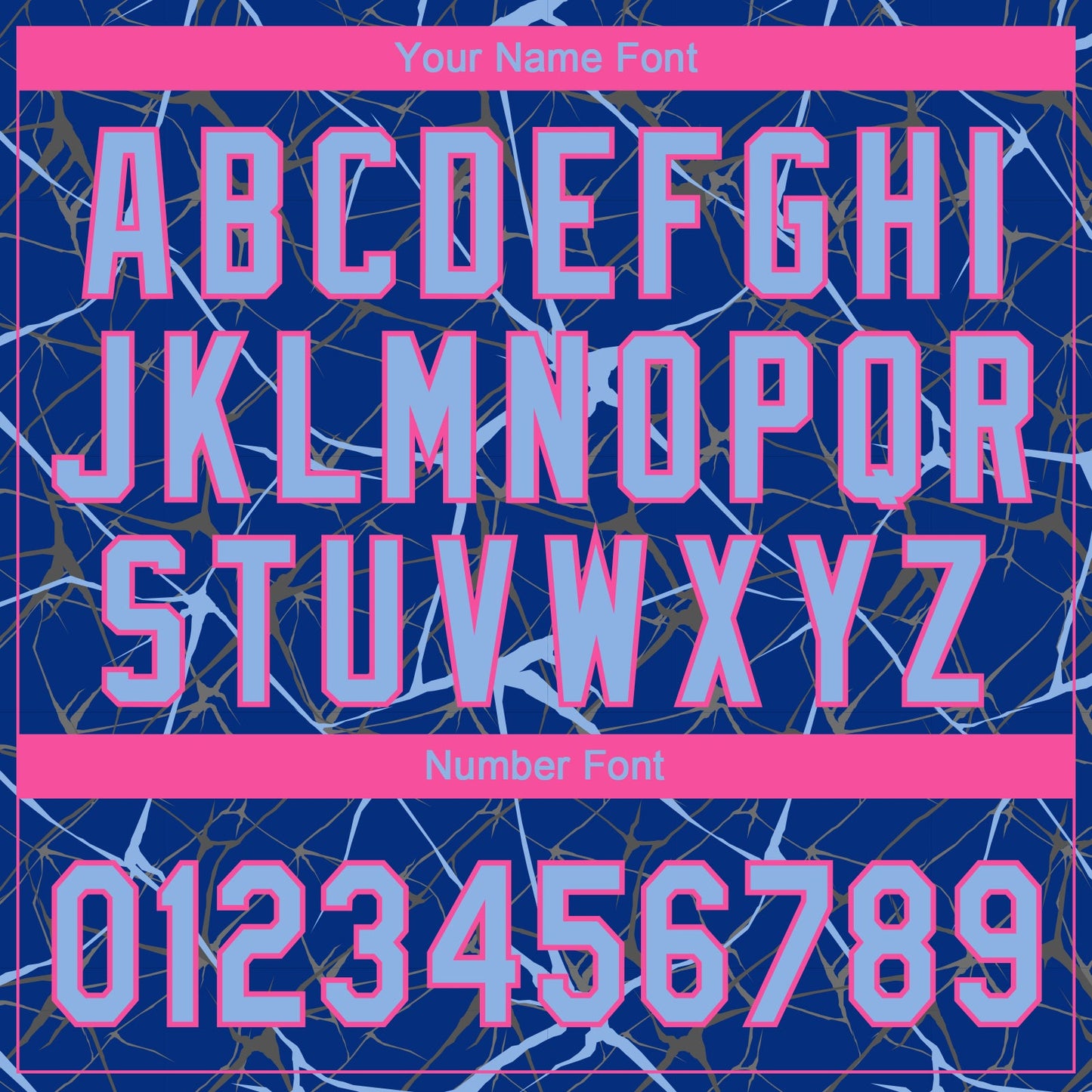 Custom Royal Light Blue-Pink Abstract Network Two-Button Unisex Softball Jersey