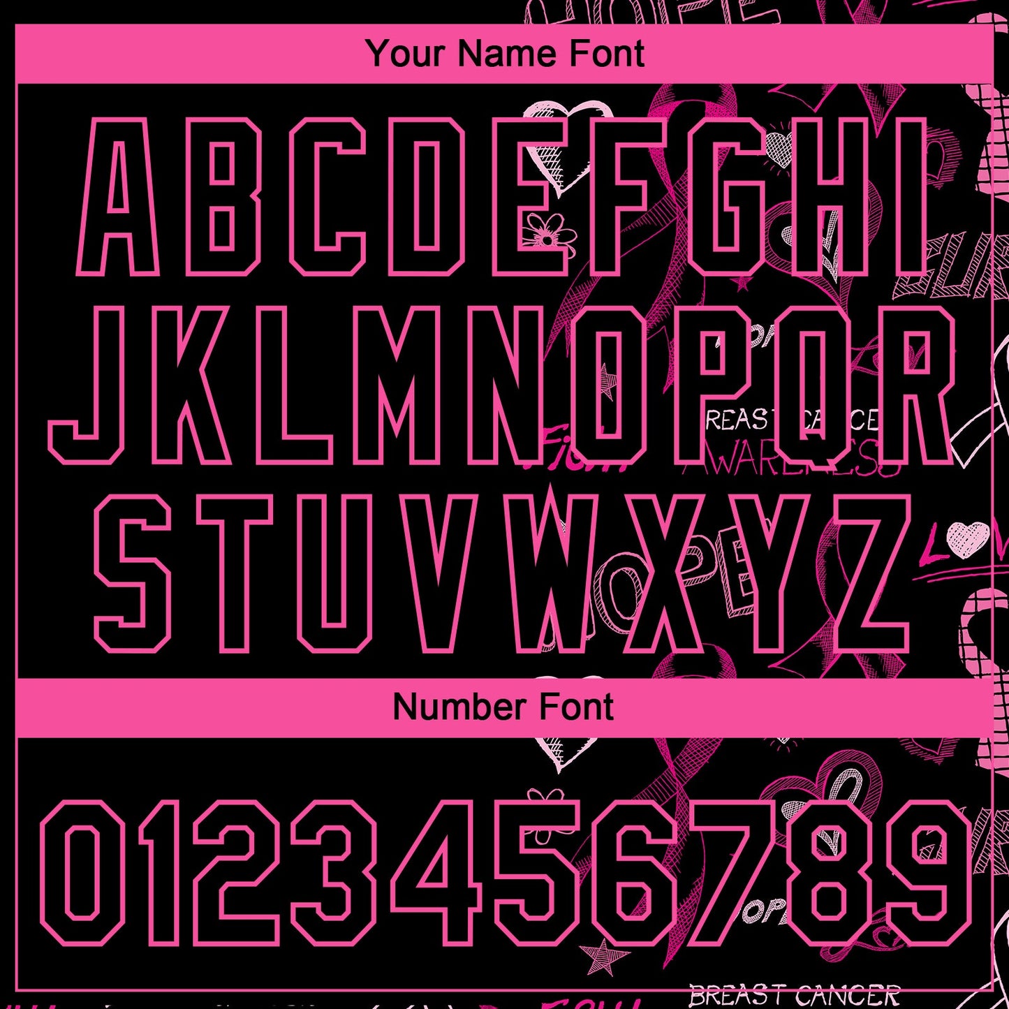 Custom Black Pink Pink Ribbon Breast Cancer Awareness Month Women Health Care Support Two-Button Unisex Softball Jersey