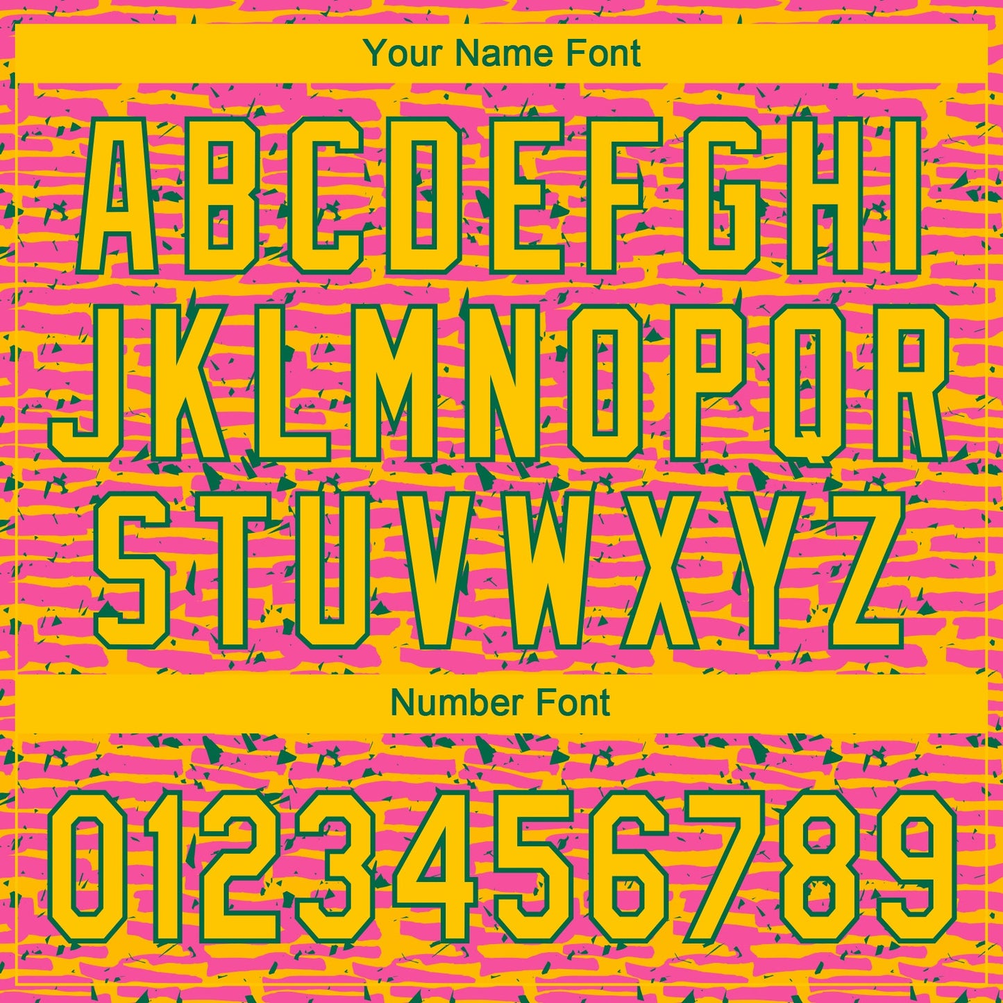 Custom Pink Yellow-Kelly Green Raglan Sleeves Distressed Fragment Brush Stroke Two-Button Unisex Softball Jersey