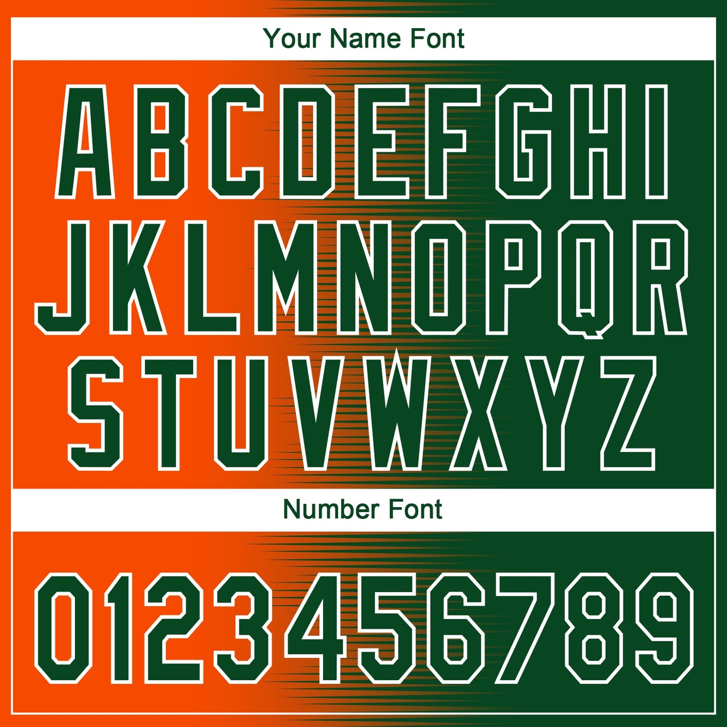 Custom Green Orange-White Gradient Horizontal Stripe Two-Button Unisex Softball Jersey