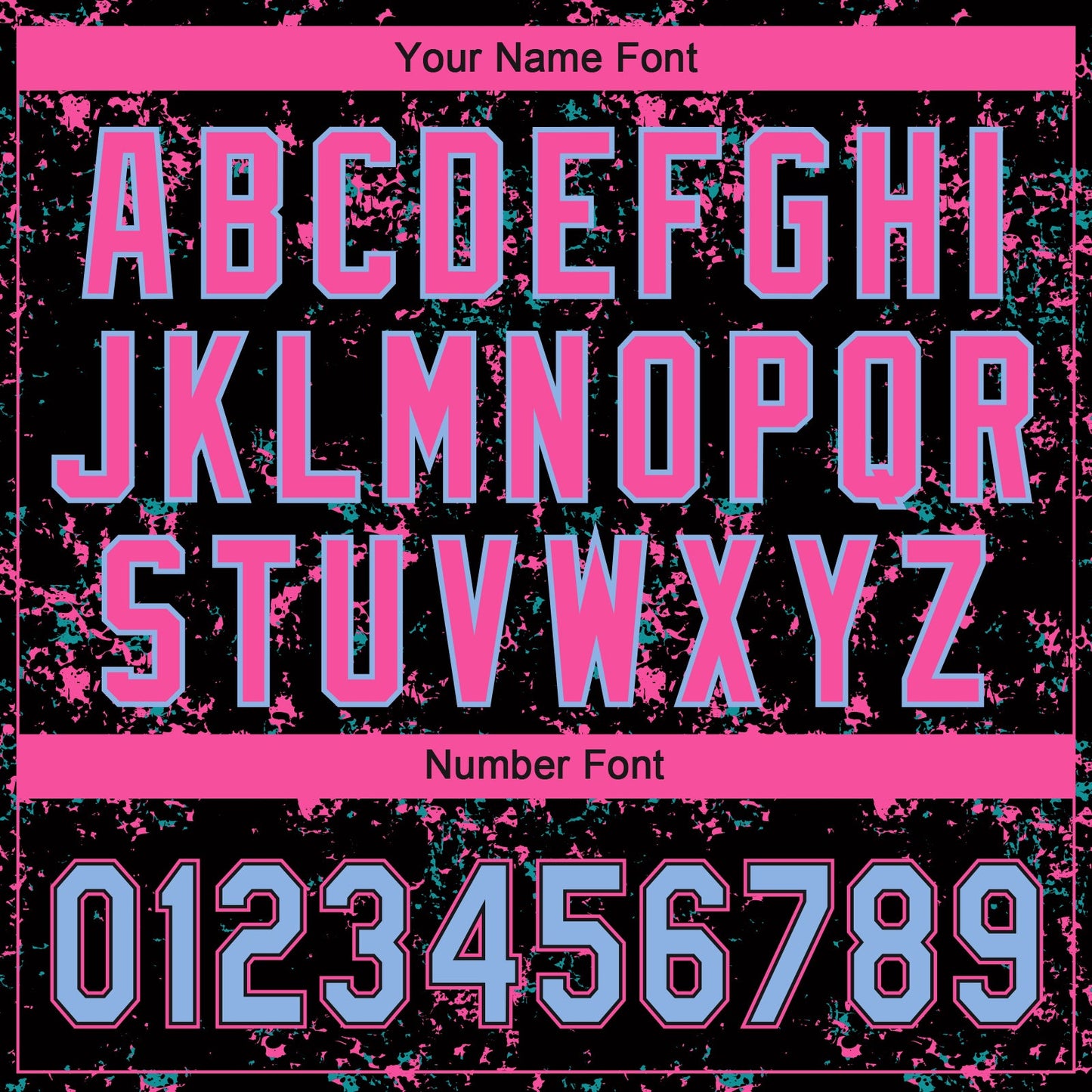 Custom Black Light Blue-Pink Abstract Shattered Paint Splatter Two-Button Unisex Softball Jersey