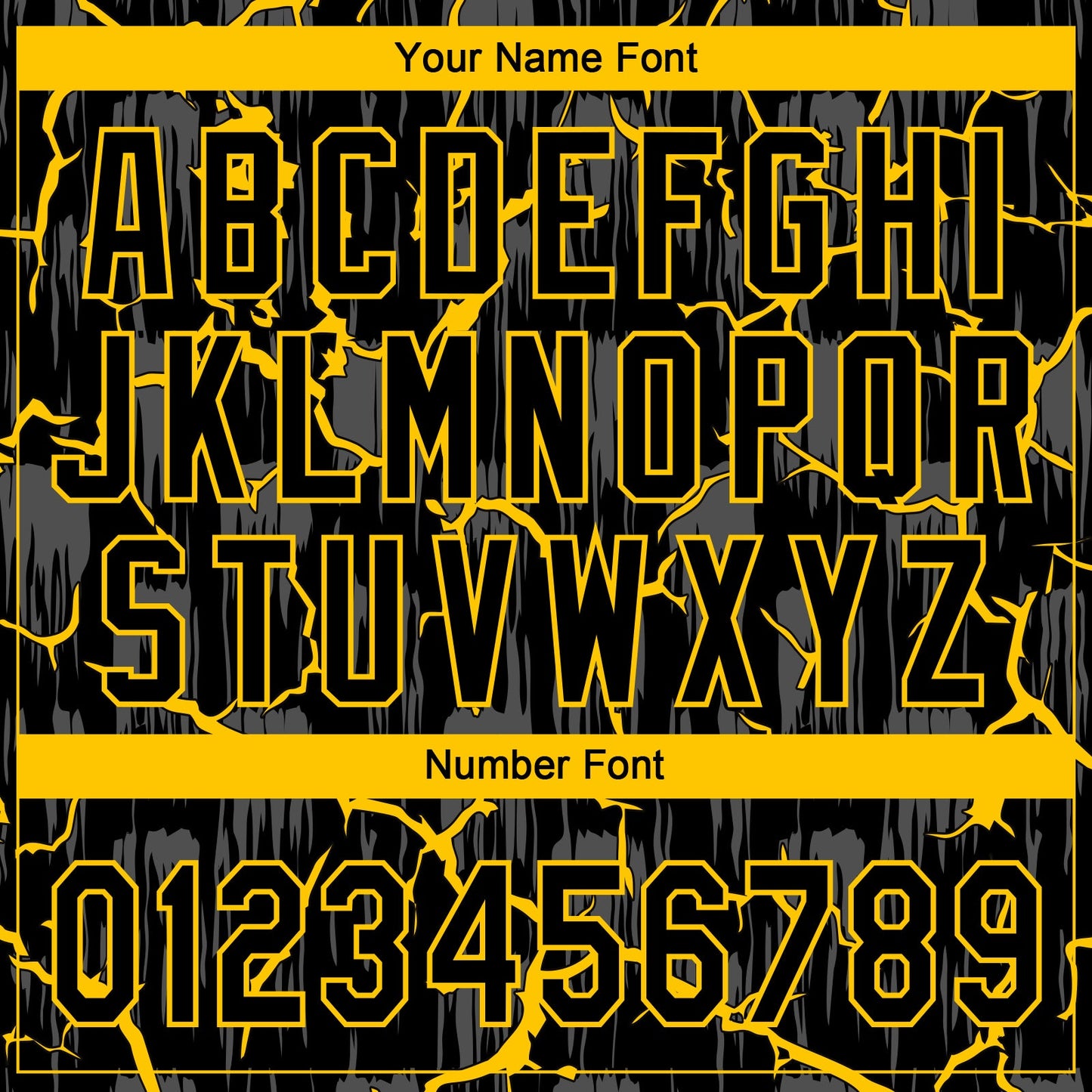 Custom Black Yellow-Gray Raglan Sleeves Neon Lightning Crackle Two-Button Unisex Softball Jersey
