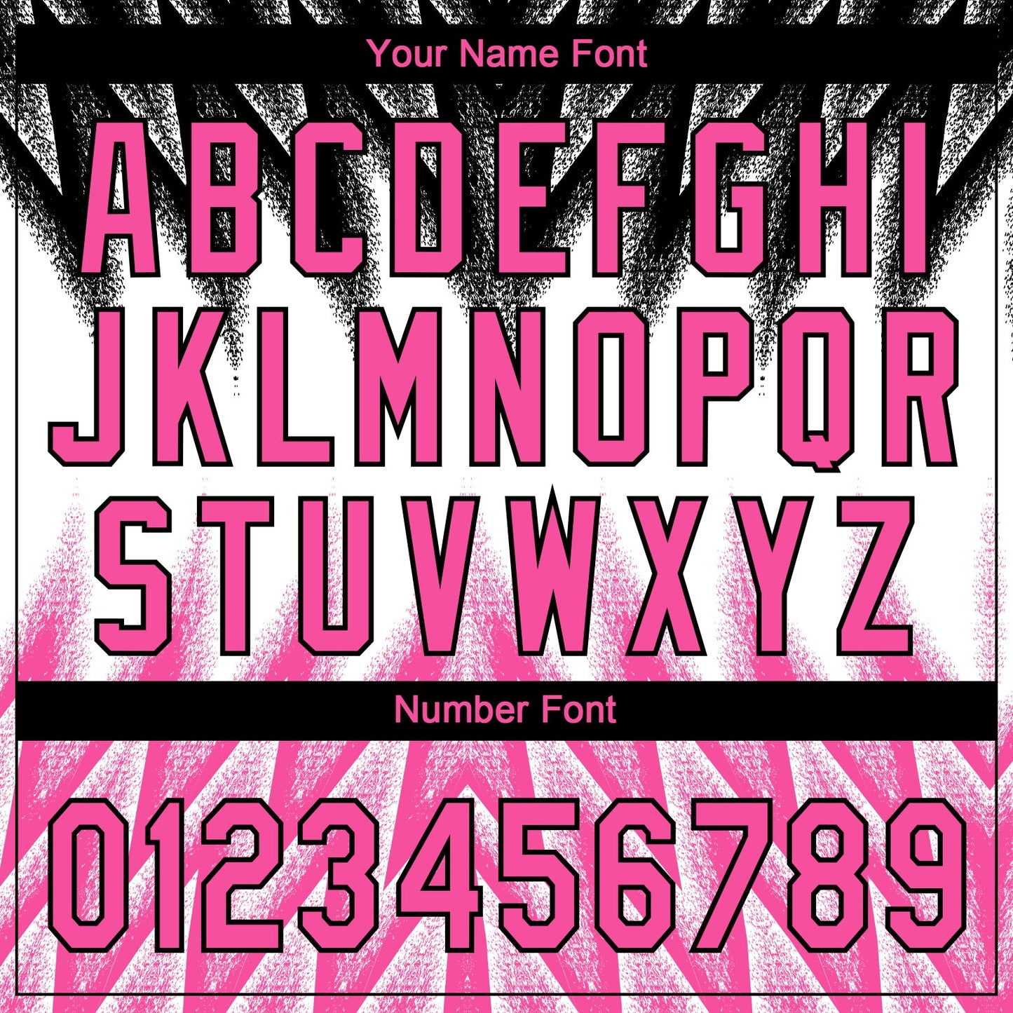 Custom Black Pink-White Raglan Sleeves Abstract Geometric Chevron Zigzag Two-Button Unisex Softball Jersey