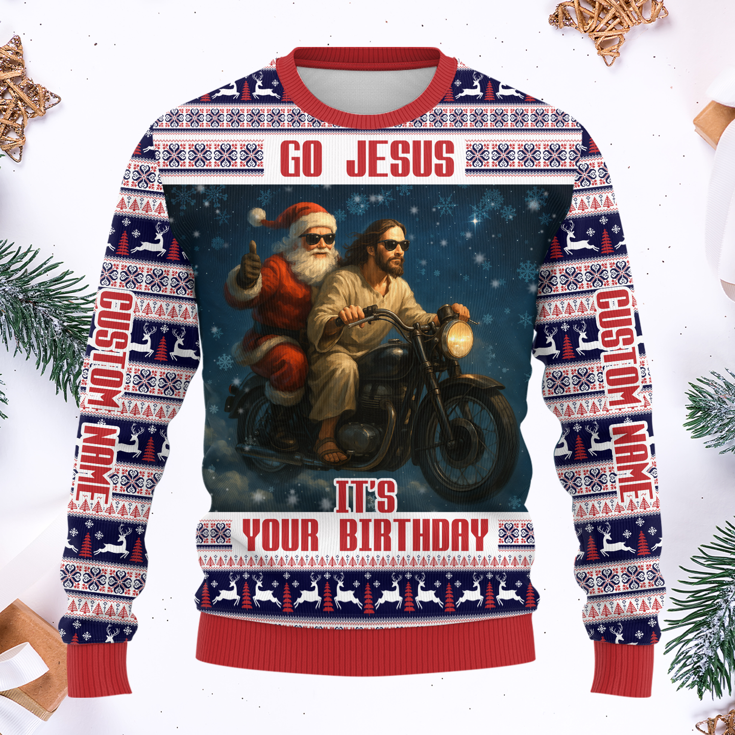 Go Jesus It’s Your Birthday Hoodie – Funny Christmas Zip Up Sweatshirt
