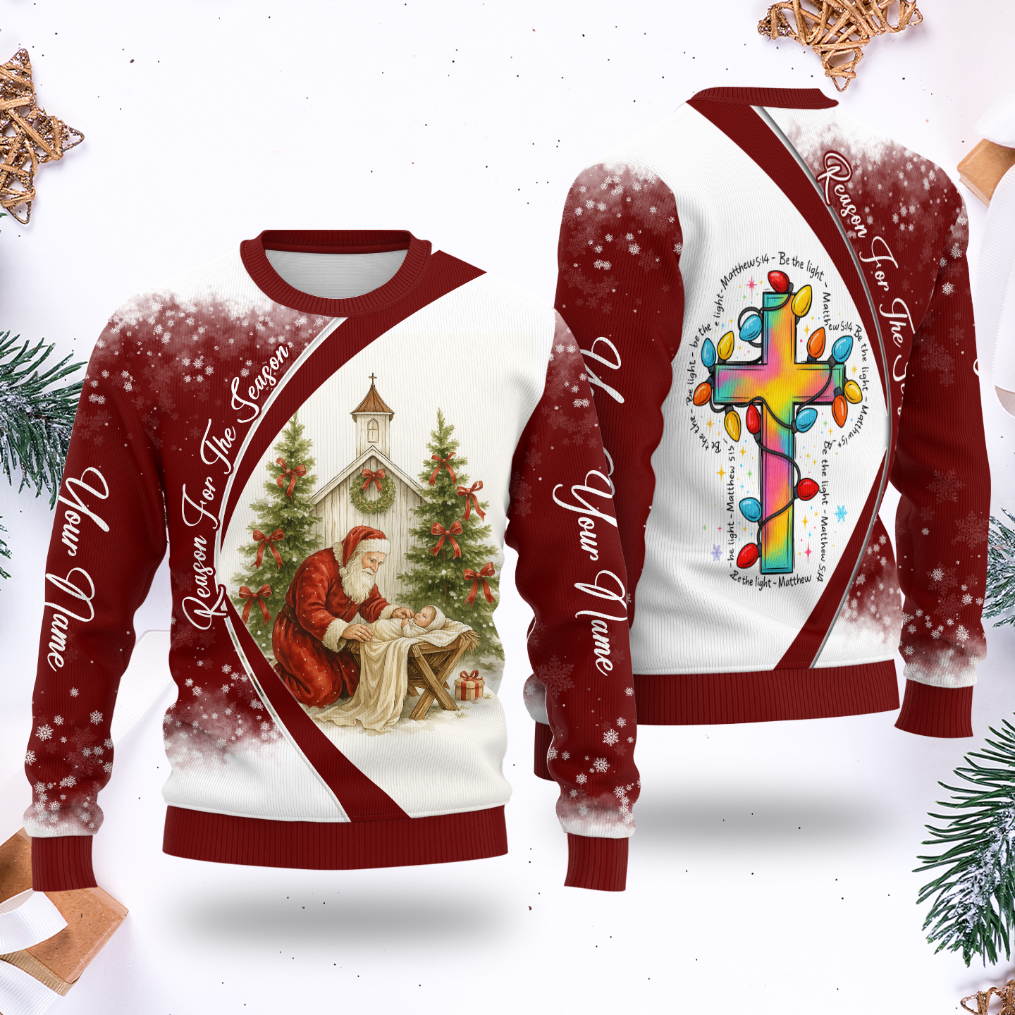 Jesus Is the Reason for the Season Hoodie – Christian Christmas Zip Up