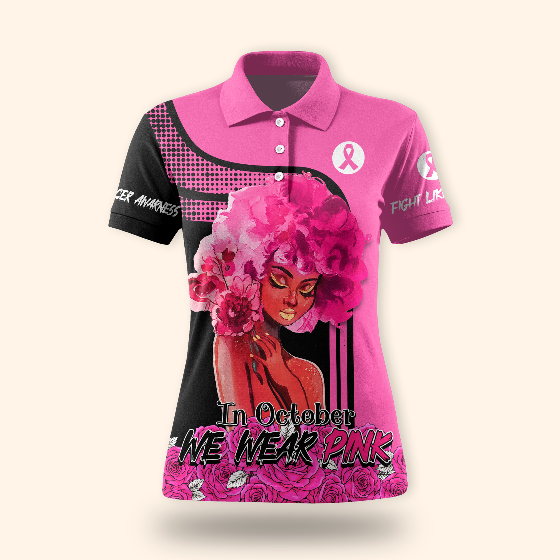 Breast Cancer Awareness Black Woman, Custom Choo