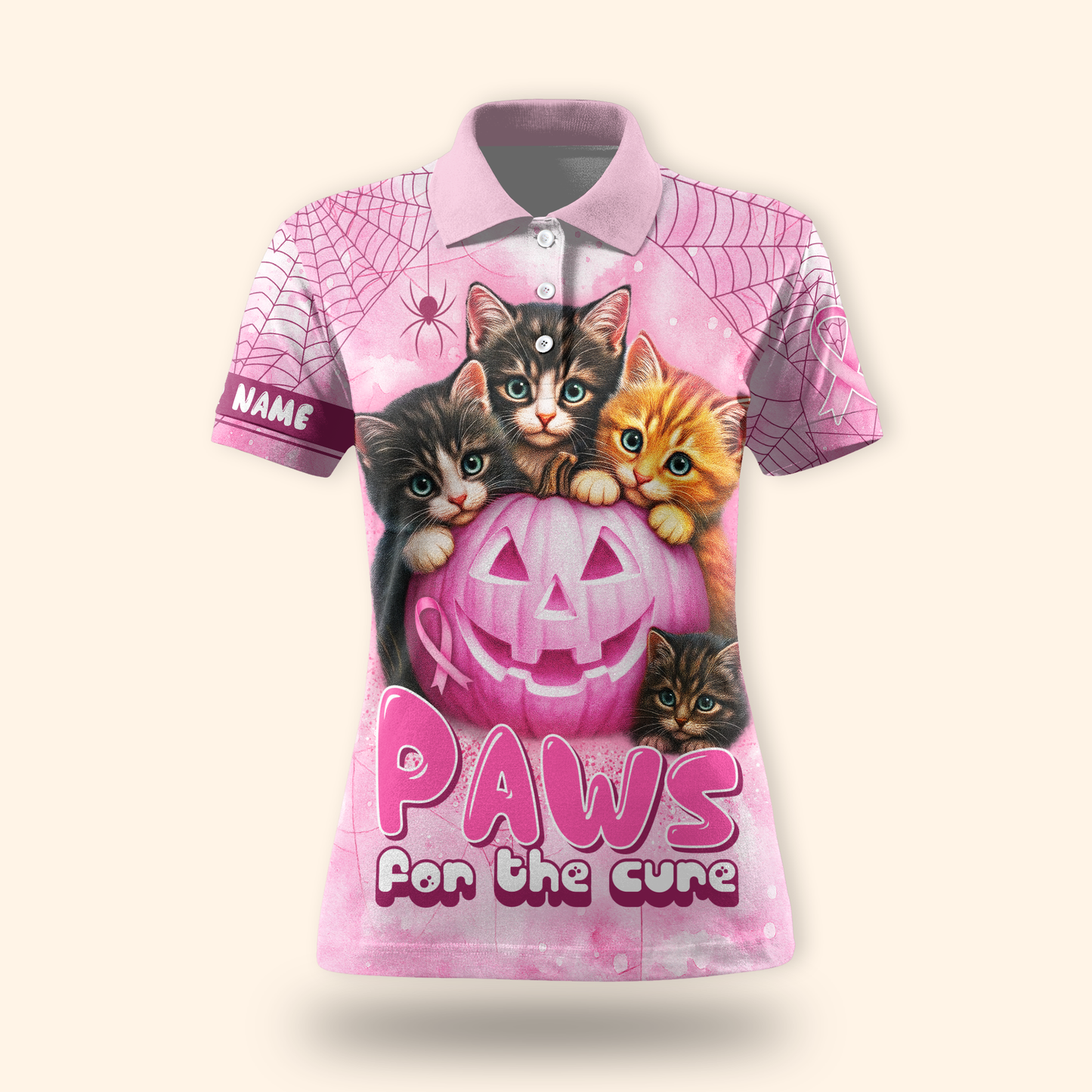 Personalized Pink Paw For The Cure, Custom Choo
