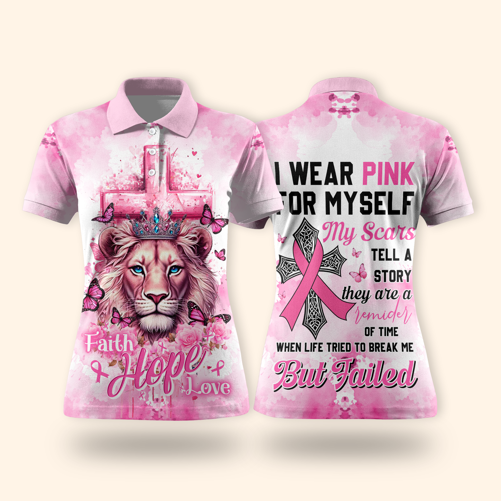 "I Wear Pink For Myself" Empowerment Breast Cancer Awareness Shirt, Custom Choo