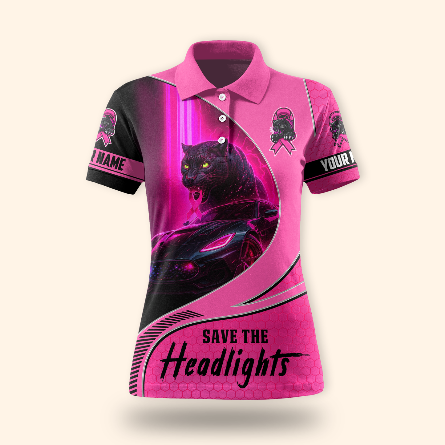 Personalized Save The Headlight - Breast Cancer Awareness Shirt, Custom Choo
